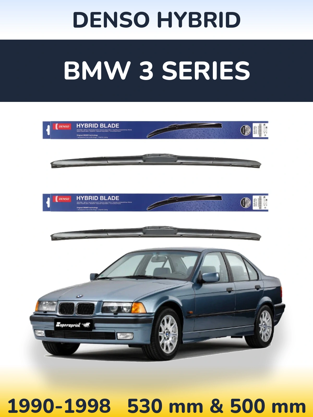 Ștergătoare Denso Hybrid pentru BMW 3 Series