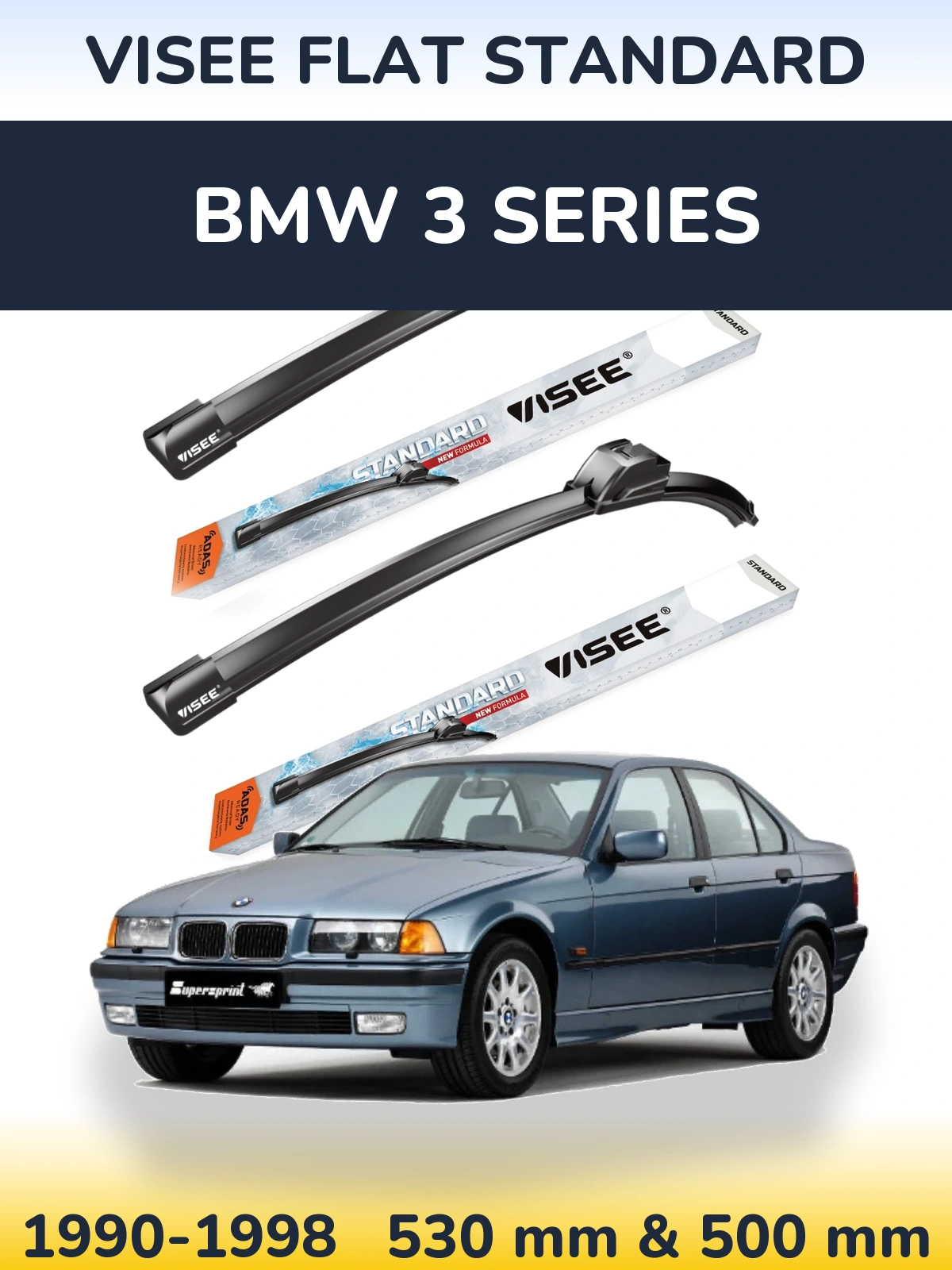 Ștergătoare VISEE FLAT STANDARD pentru BMW 3 Series