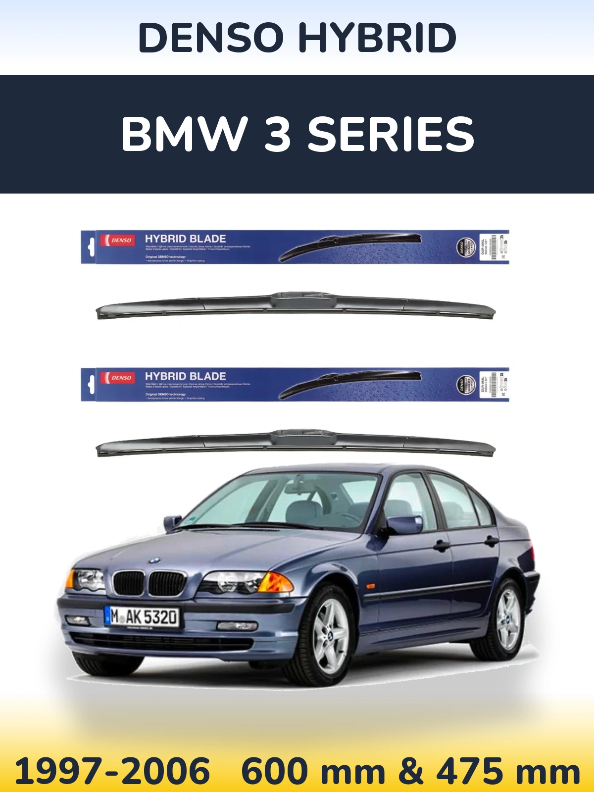 Ștergătoare Denso Hybrid pentru BMW 3 Series