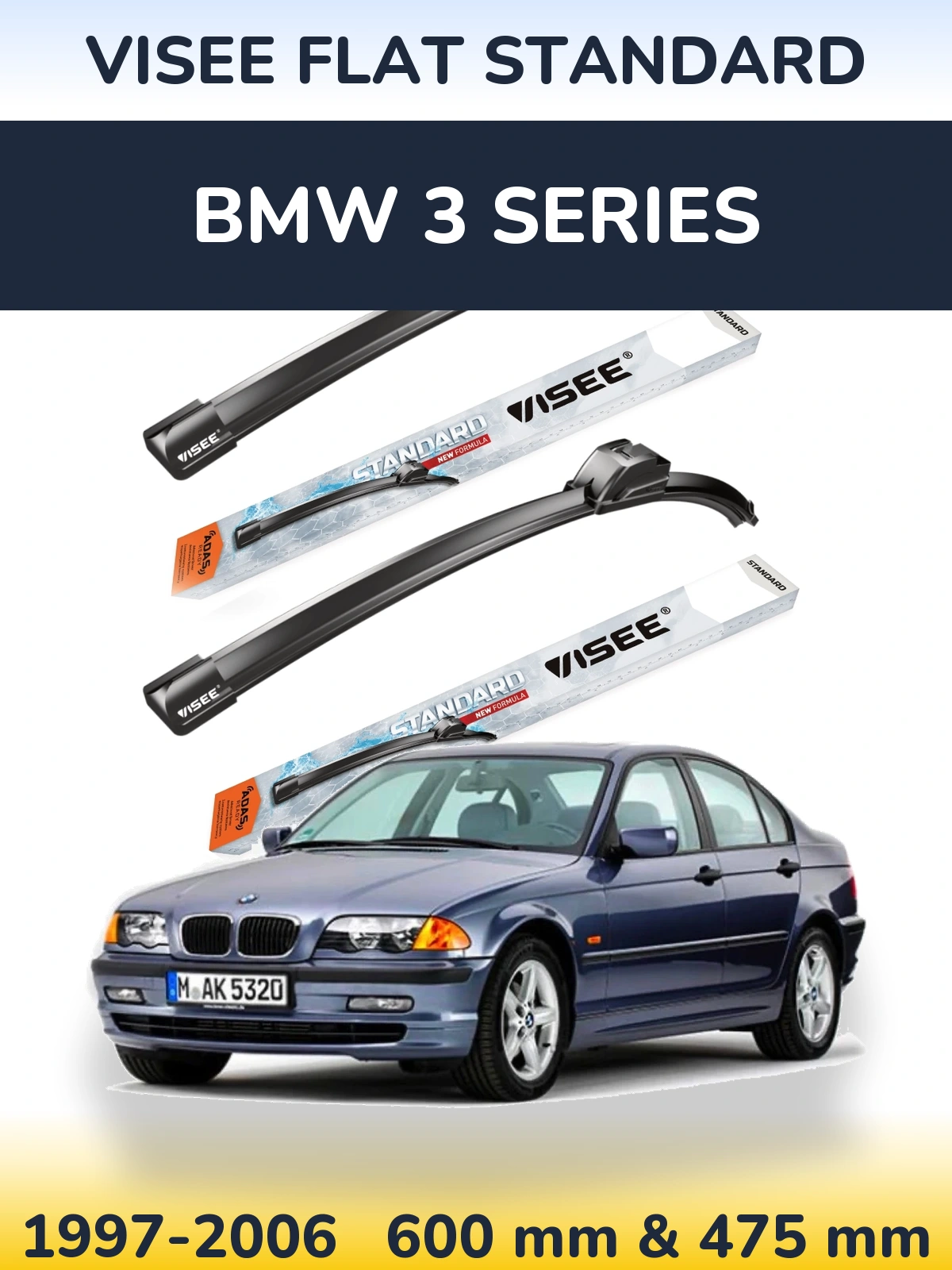 Ștergătoare VISEE FLAT STANDARD pentru BMW 3 Series