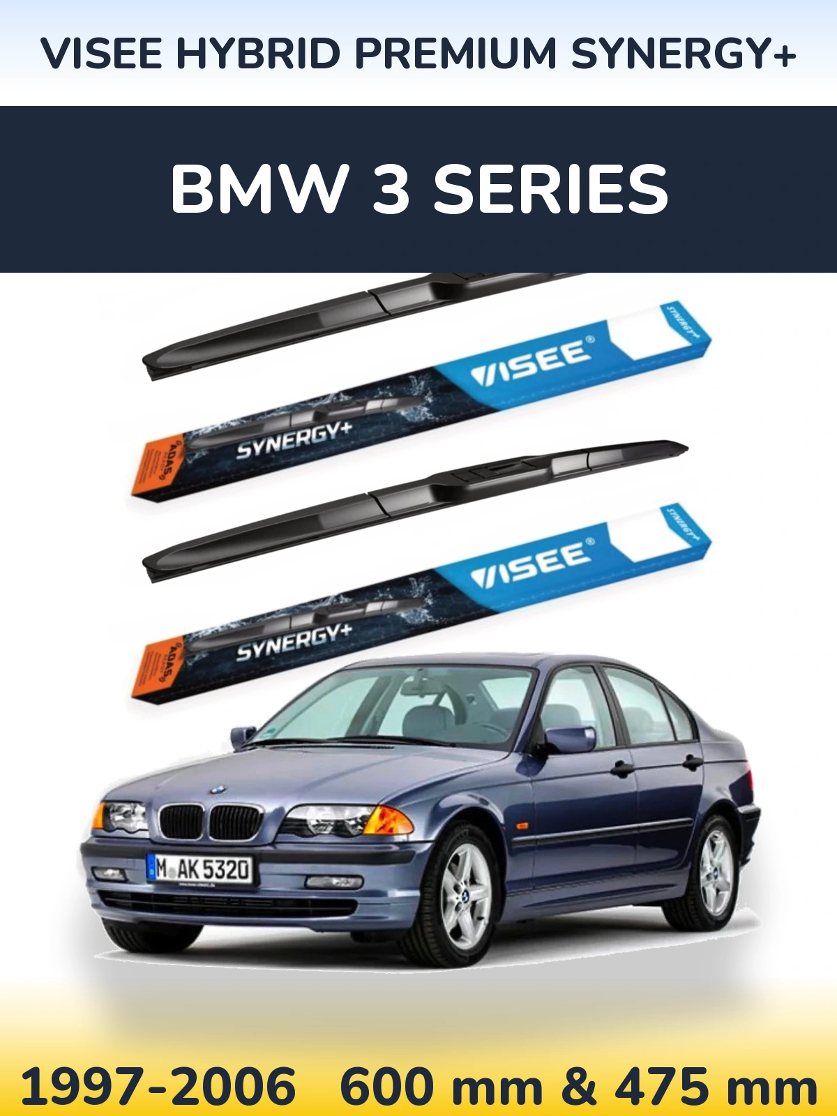 Ștergătoare VISEE HYBRID PREMIUM SYNERGY+ pentru BMW 3 Series