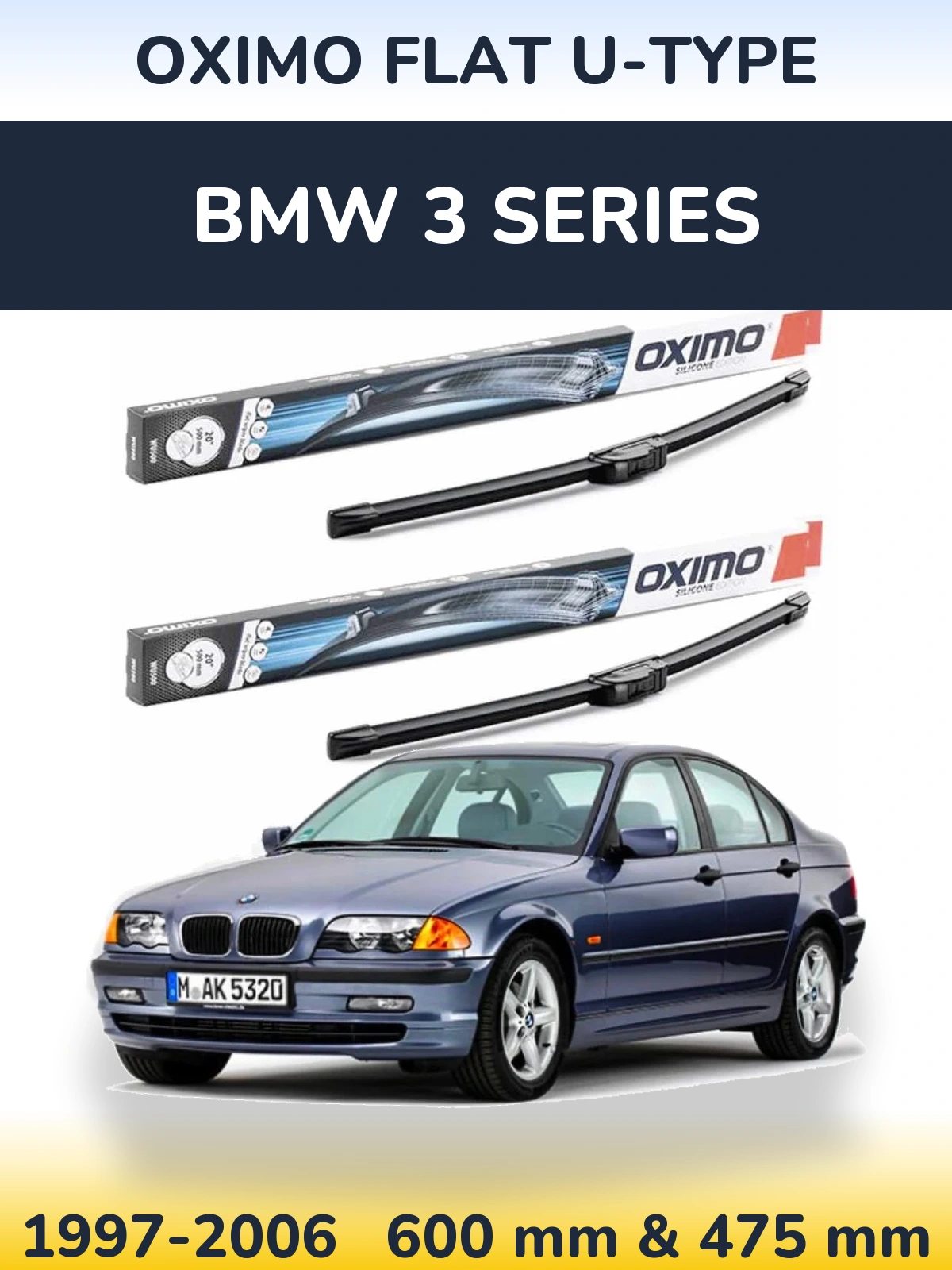 Ștergătoare Oximo Flat U-type pentru BMW 3 Series