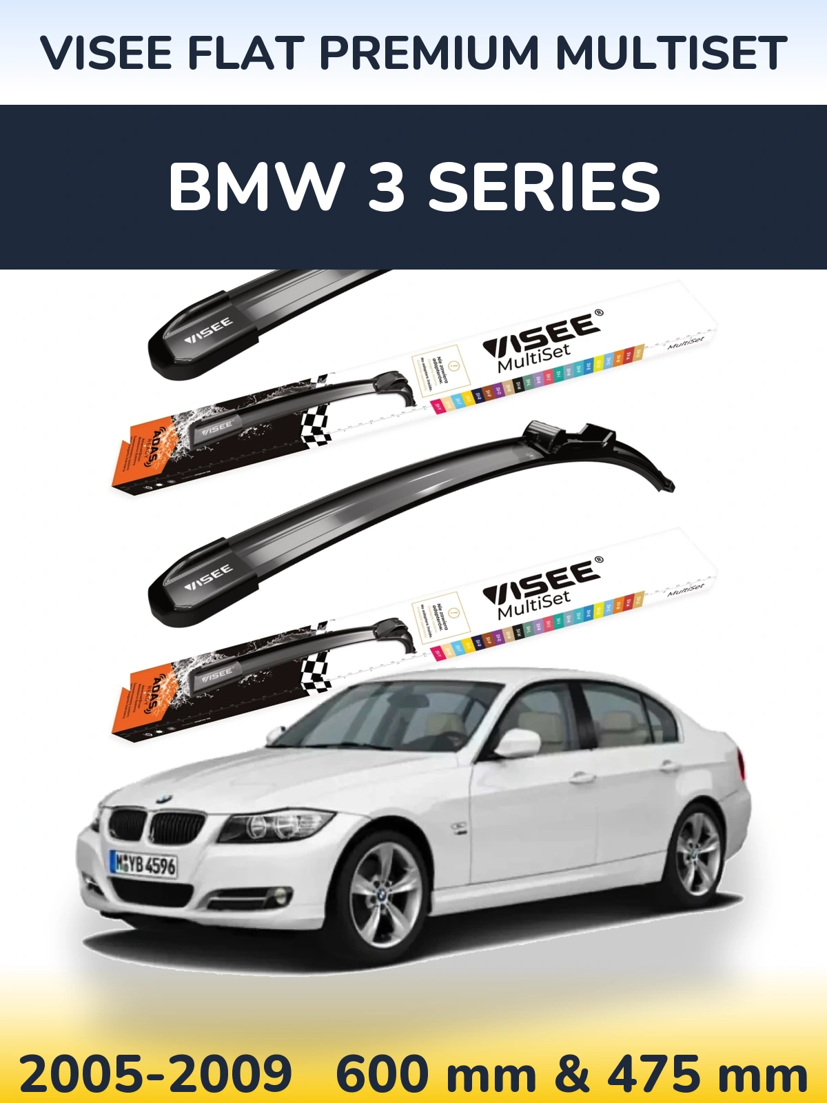 Ștergătoare VISEE FLAT PREMIUM MultiSet pentru BMW 3 Series