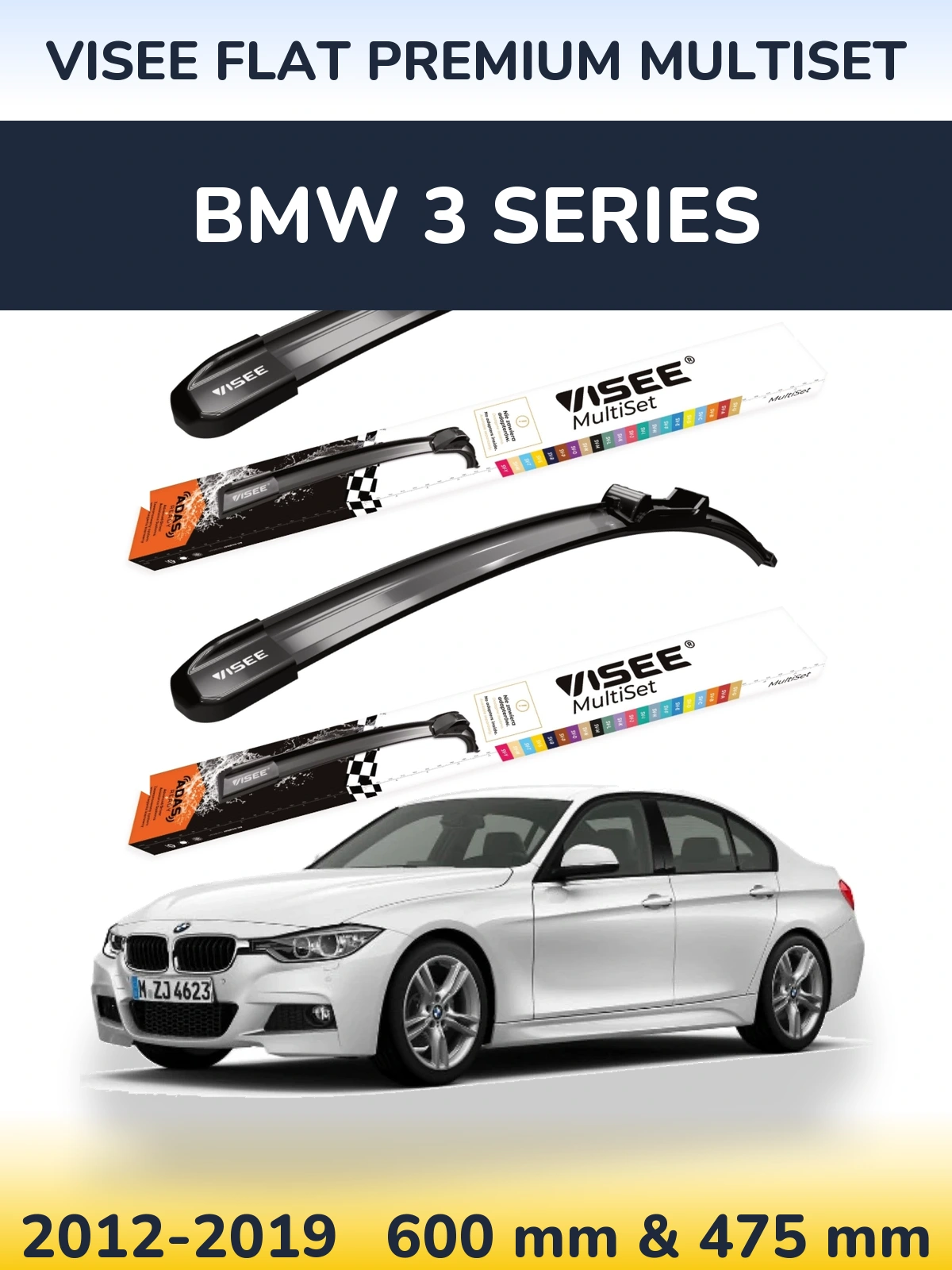 Ștergătoare VISEE FLAT PREMIUM MultiSet pentru BMW 3 Series