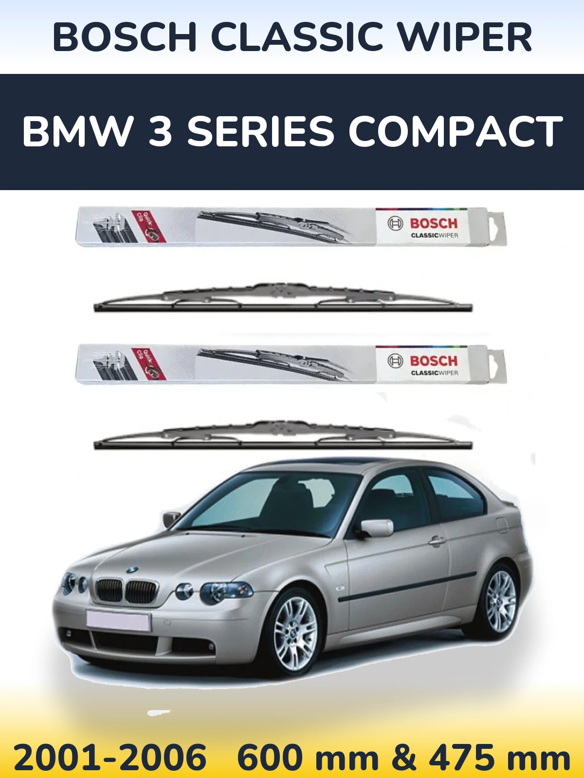 Ștergătoare BOSCH Classic Wiper pentru BMW 3 Series Compact