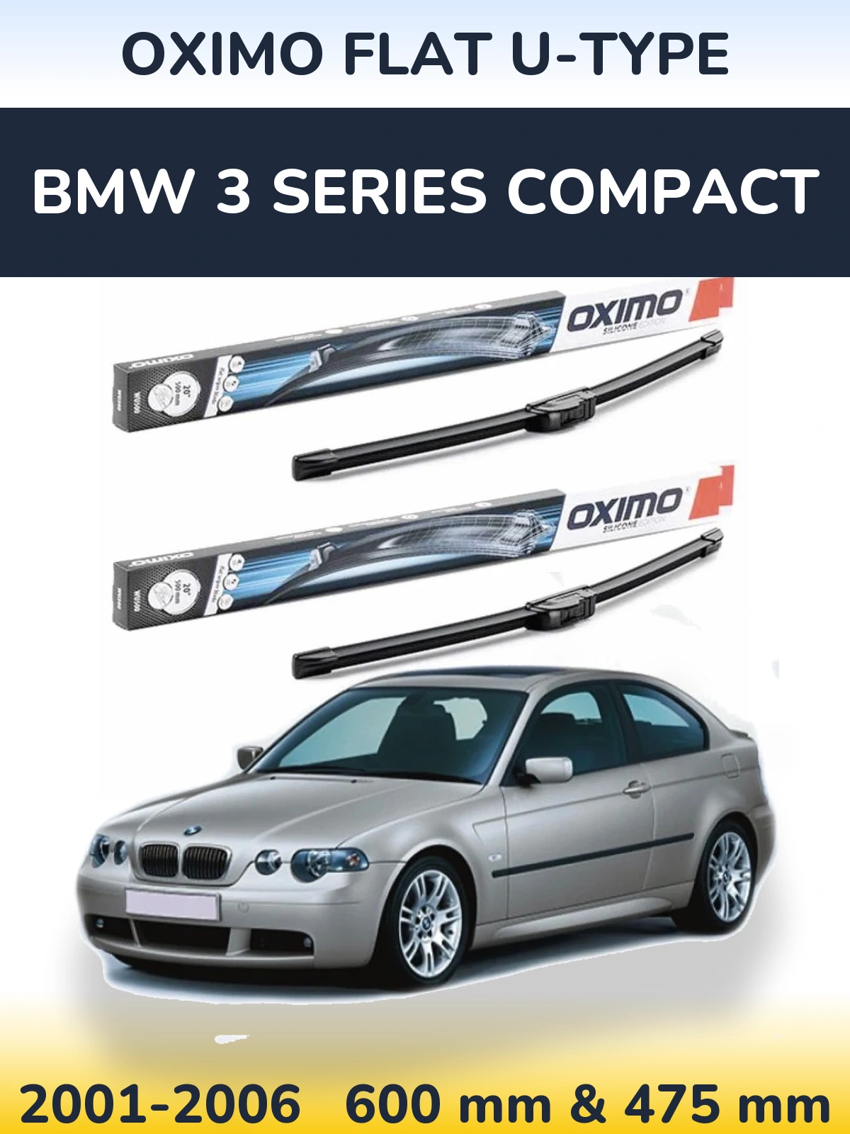 Ștergătoare Oximo Flat U-type pentru BMW 3 Series Compact