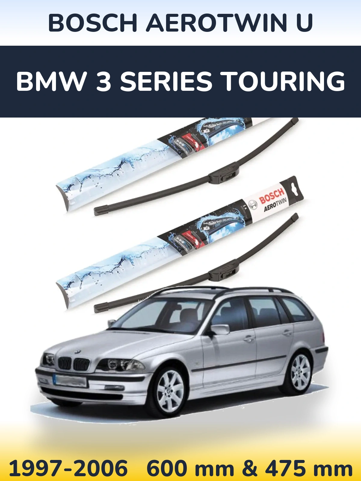 Ștergătoare BOSCH AeroTwin U pentru BMW 3 Series Touring