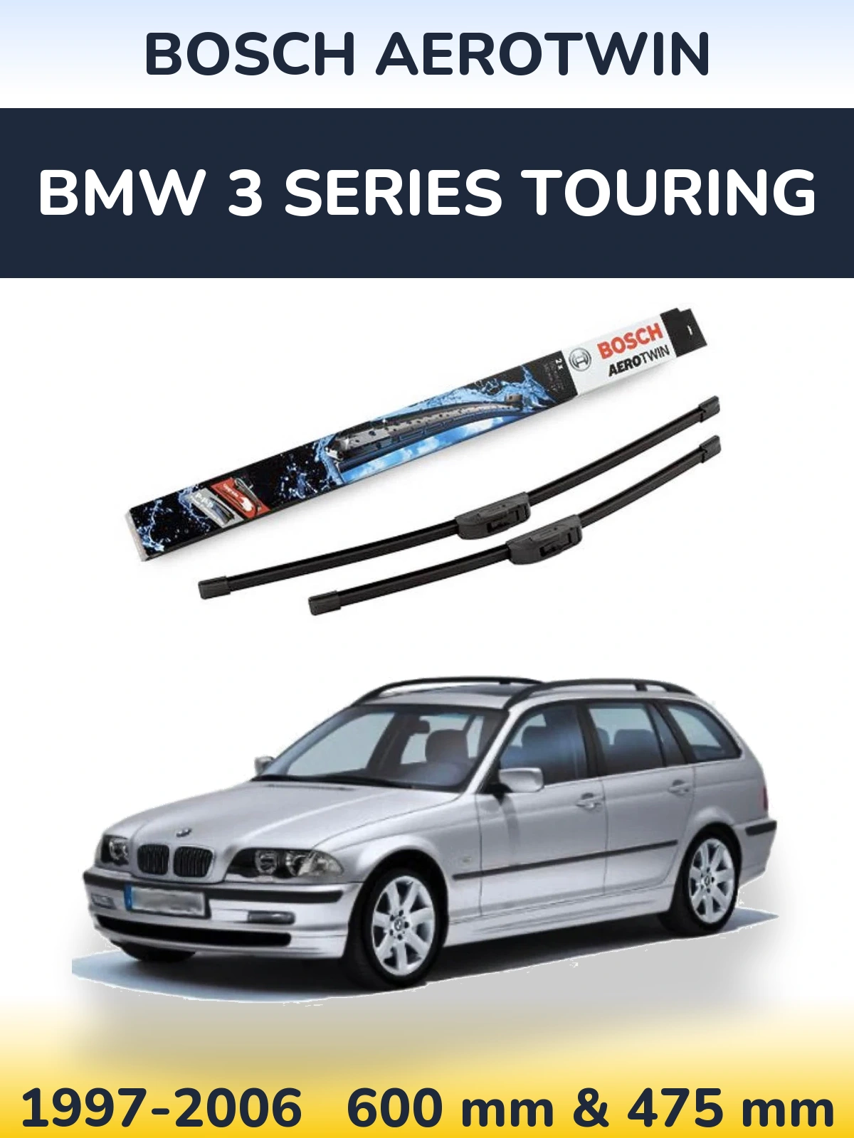 Ștergătoare BOSCH AeroTwin pentru BMW 3 Series Touring