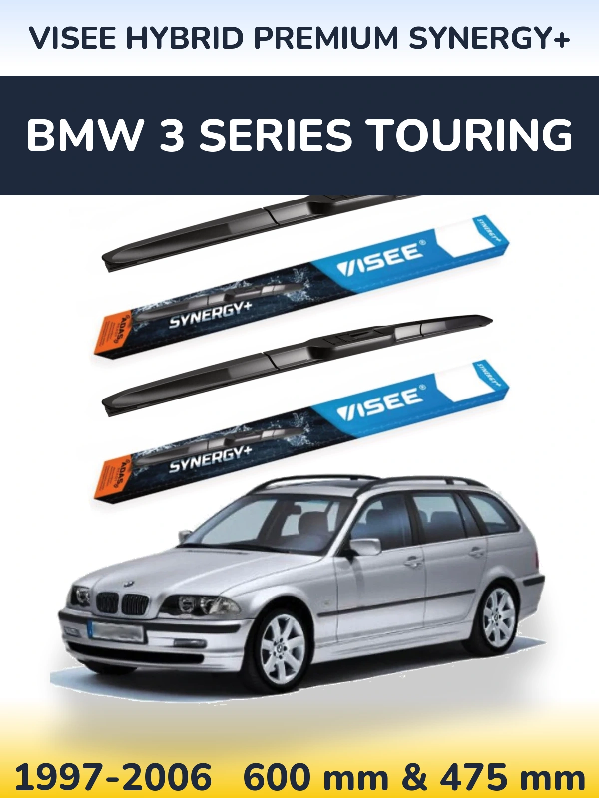 Ștergătoare VISEE HYBRID PREMIUM SYNERGY+ pentru BMW 3 Series Touring