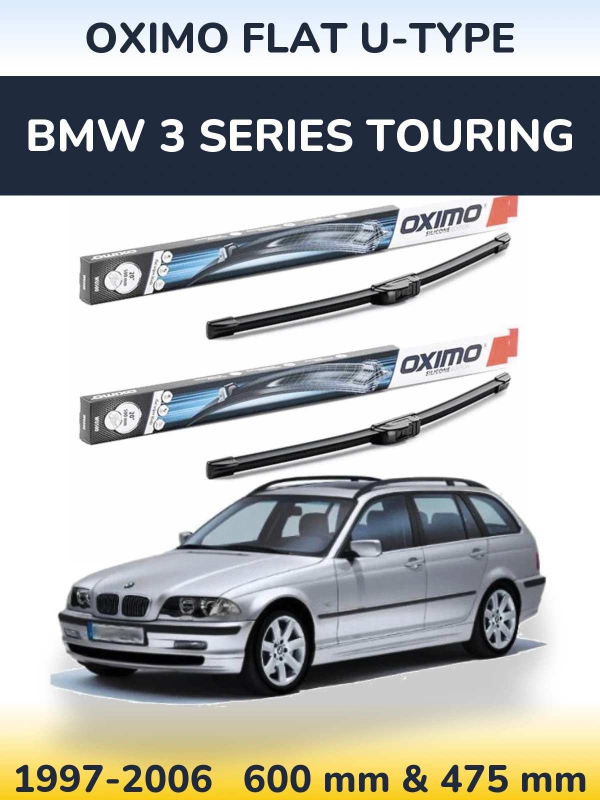 Ștergătoare Oximo Flat U-type pentru BMW 3 Series Touring