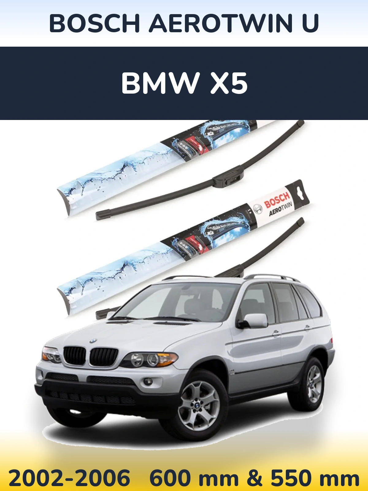 Ștergătoare BOSCH AeroTwin U pentru BMW X5