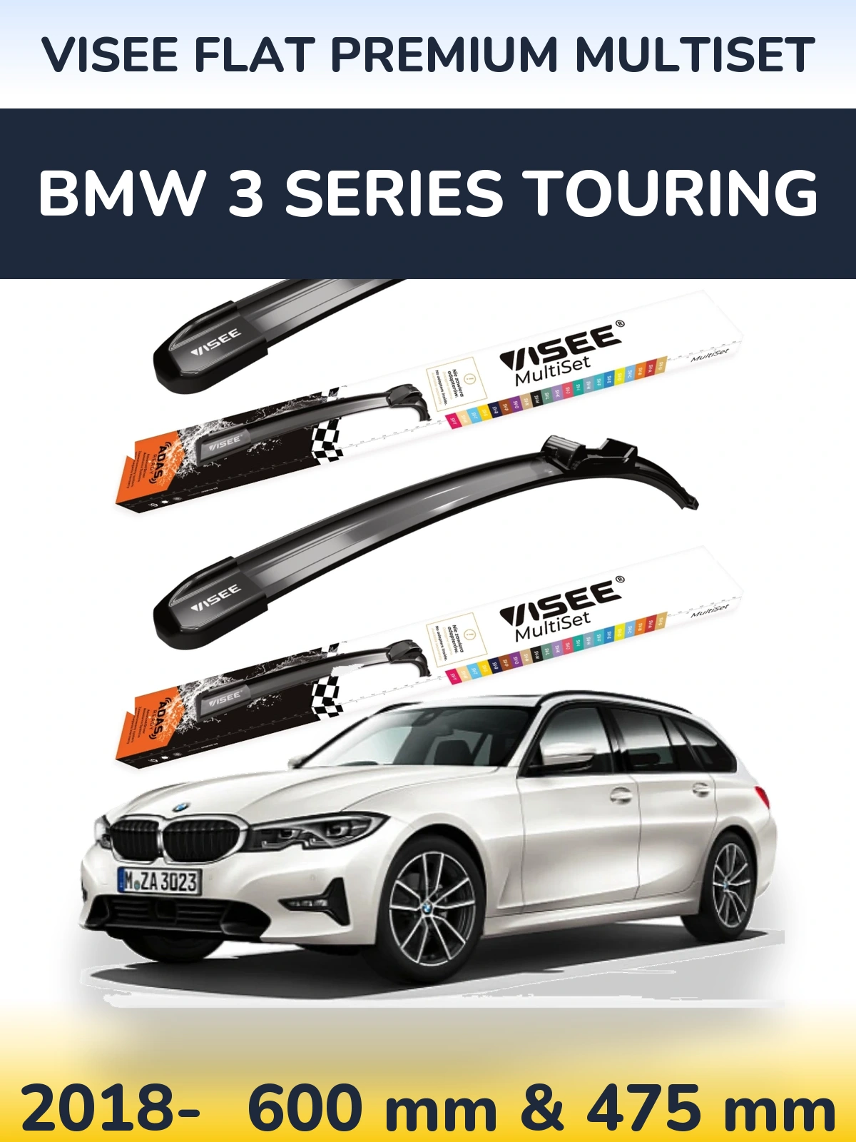 Ștergătoare VISEE FLAT PREMIUM MultiSet pentru BMW 3 Series Touring