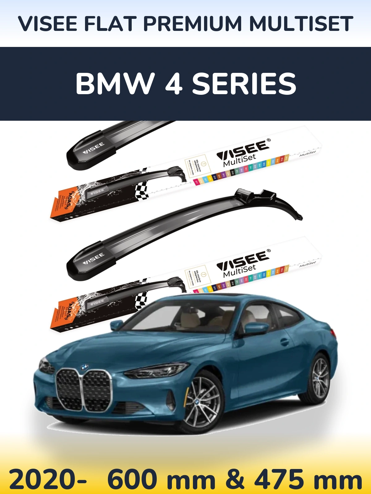 Ștergătoare VISEE FLAT PREMIUM MultiSet pentru BMW 4 Series