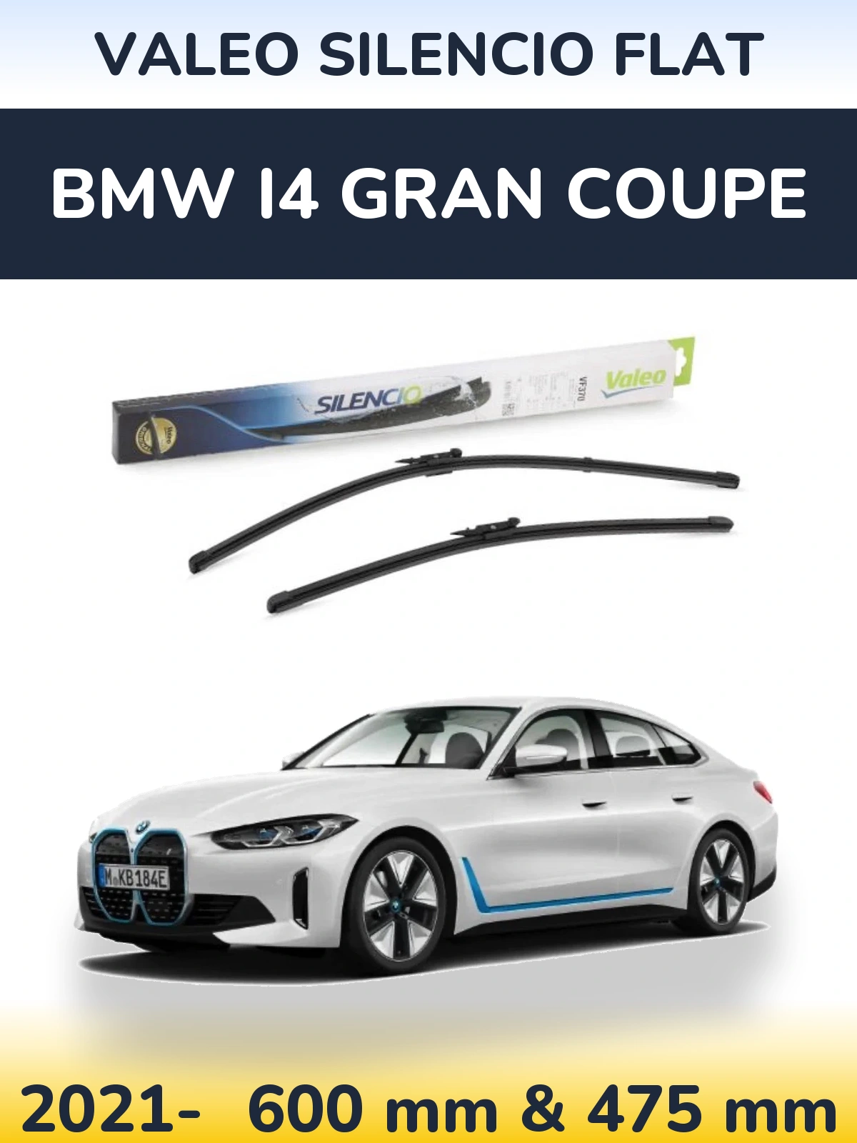 Ștergătoare Valeo Silencio Flat pentru BMW i4 Gran Coupe