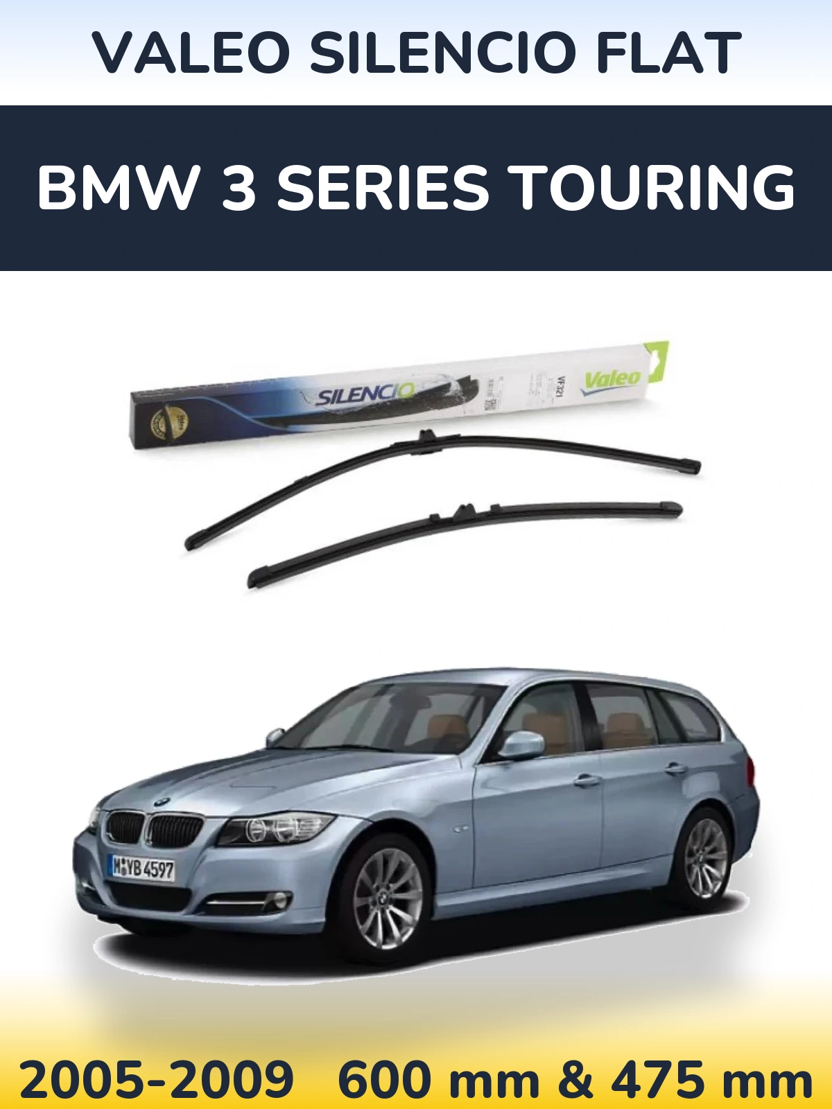 Ștergătoare Valeo Silencio Flat pentru BMW 3 Series Touring