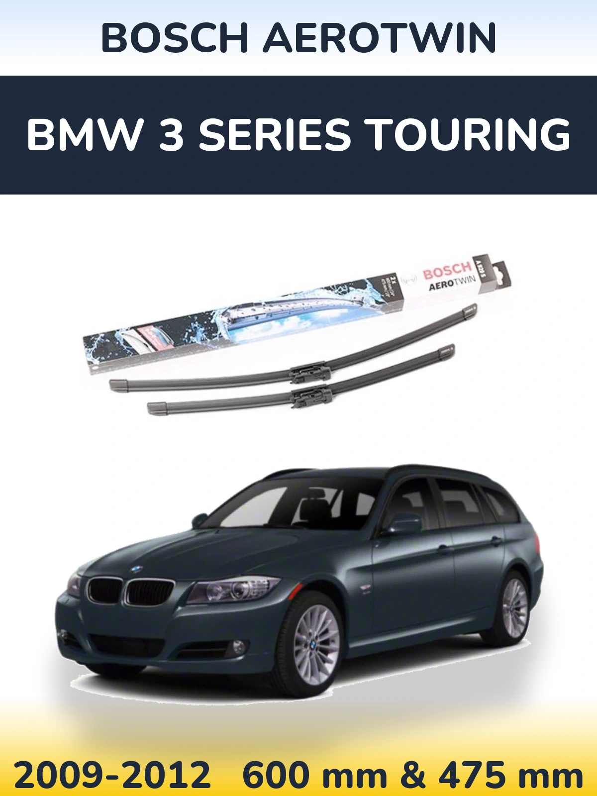 Ștergătoare BOSCH AeroTwin pentru BMW 3 Series Touring