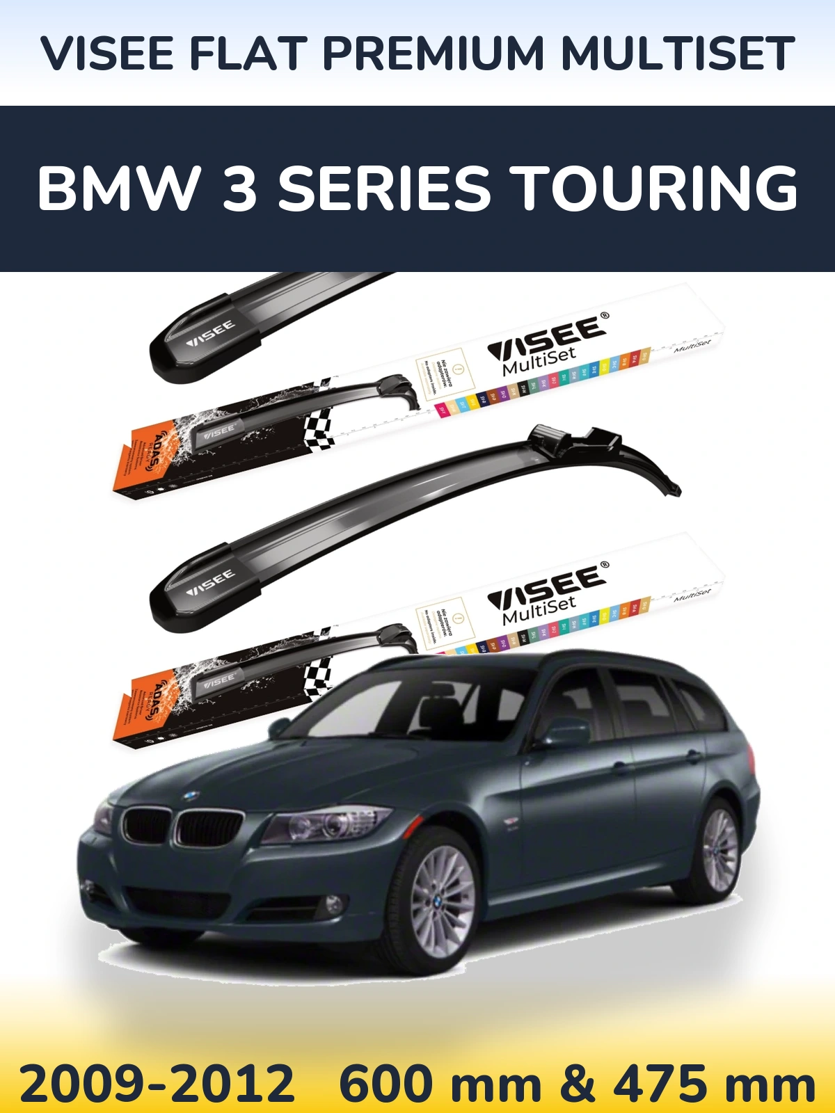 Ștergătoare VISEE FLAT PREMIUM MultiSet pentru BMW 3 Series Touring