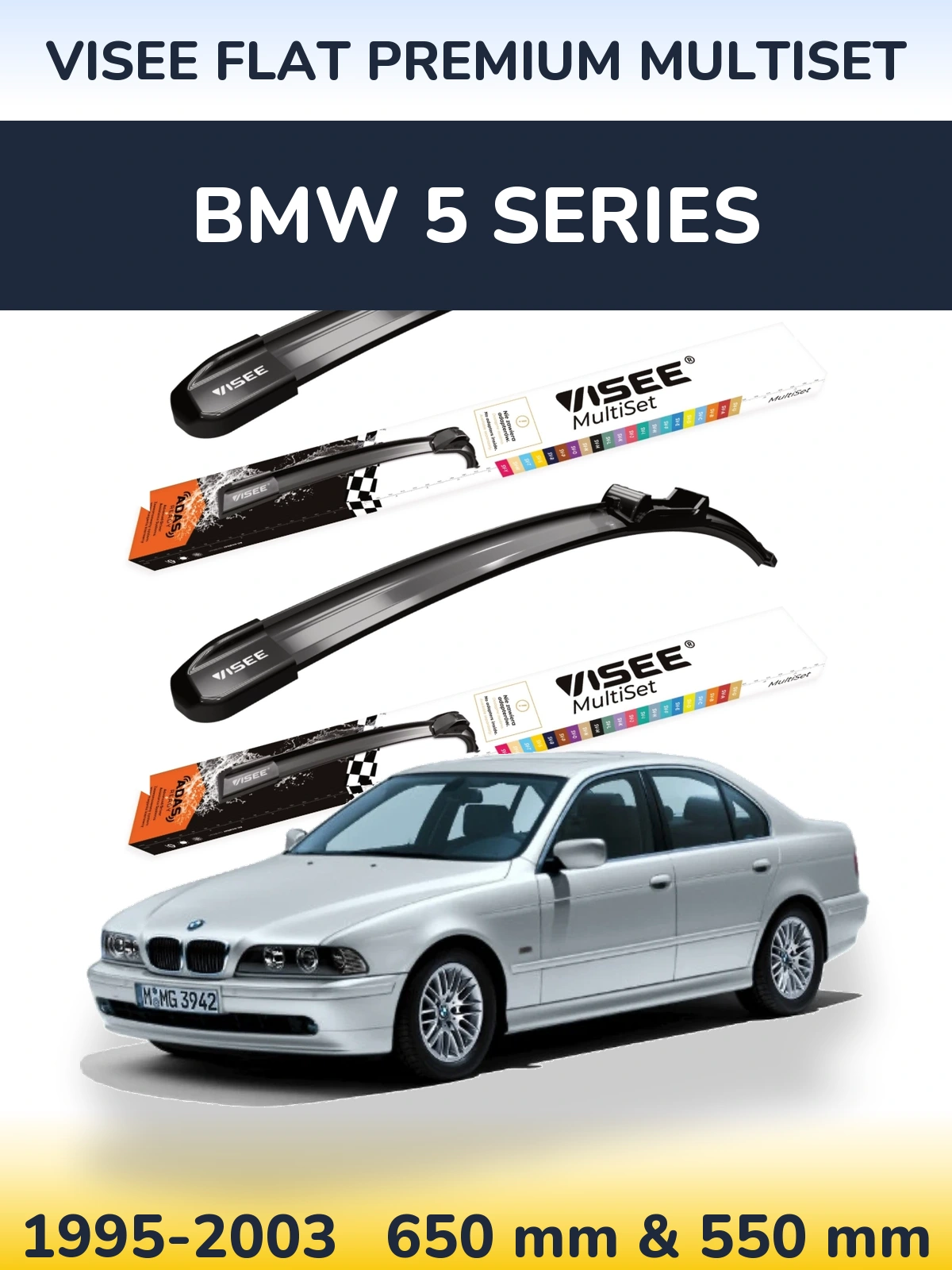 Ștergătoare VISEE FLAT PREMIUM MultiSet pentru BMW 5 Series