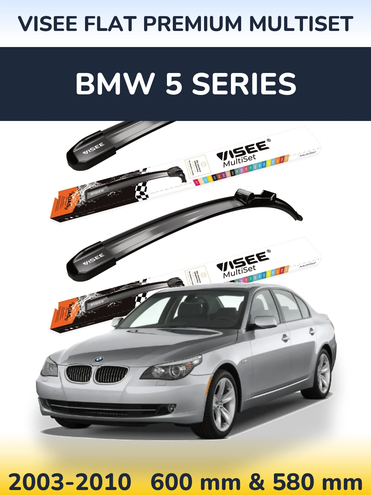 Ștergătoare VISEE FLAT PREMIUM MultiSet pentru BMW 5 Series