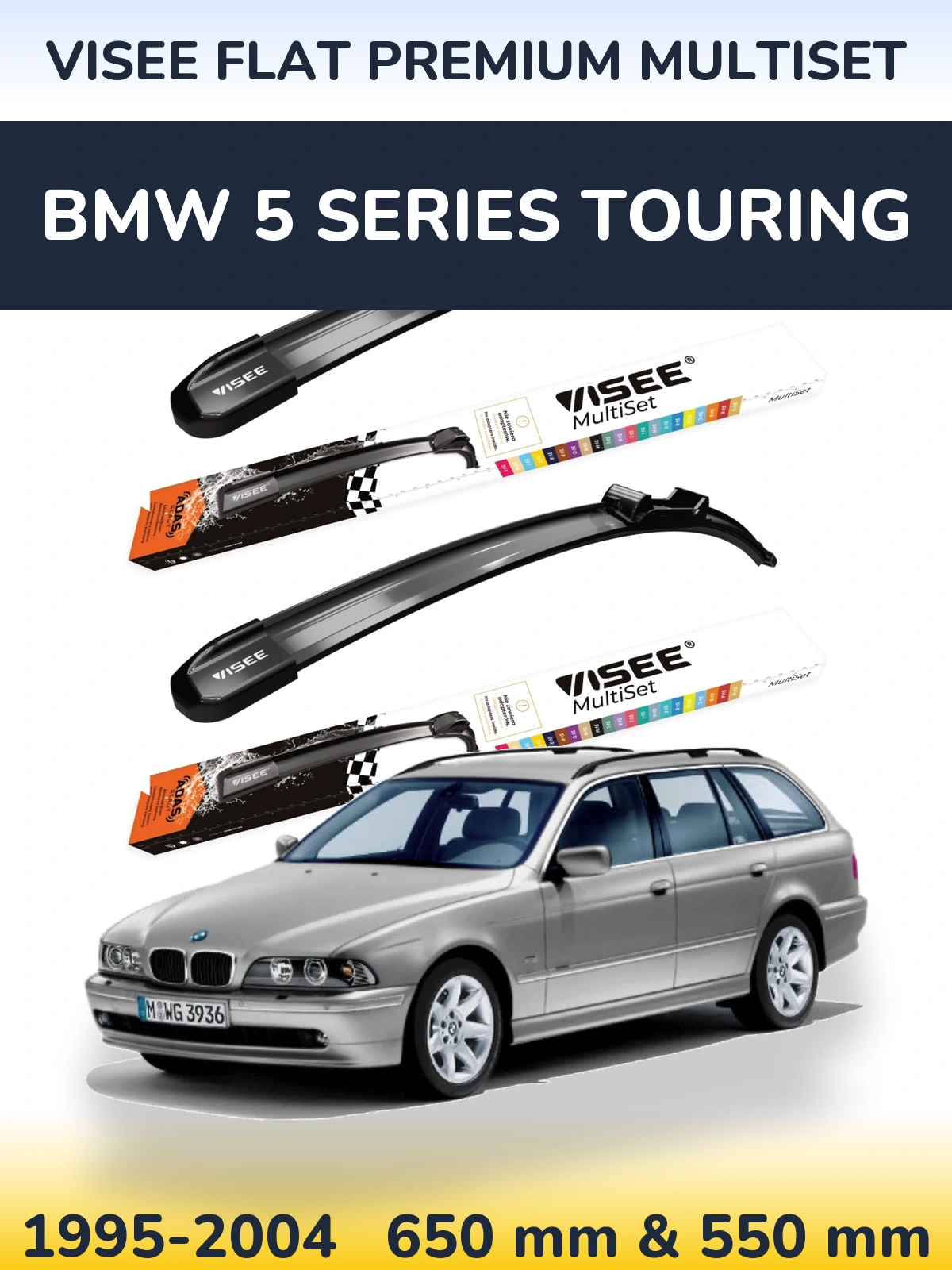 Ștergătoare VISEE FLAT PREMIUM MultiSet pentru BMW 5 Series Touring
