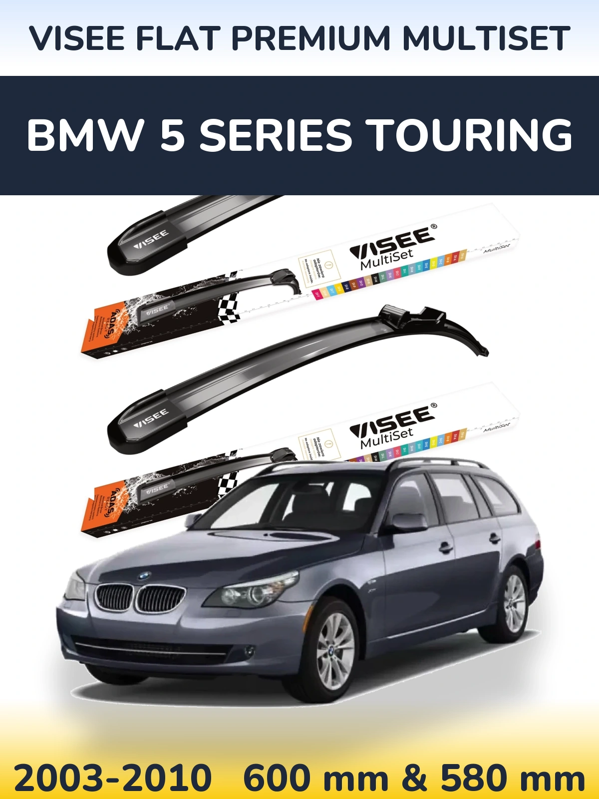 Ștergătoare VISEE FLAT PREMIUM MultiSet pentru BMW 5 Series Touring