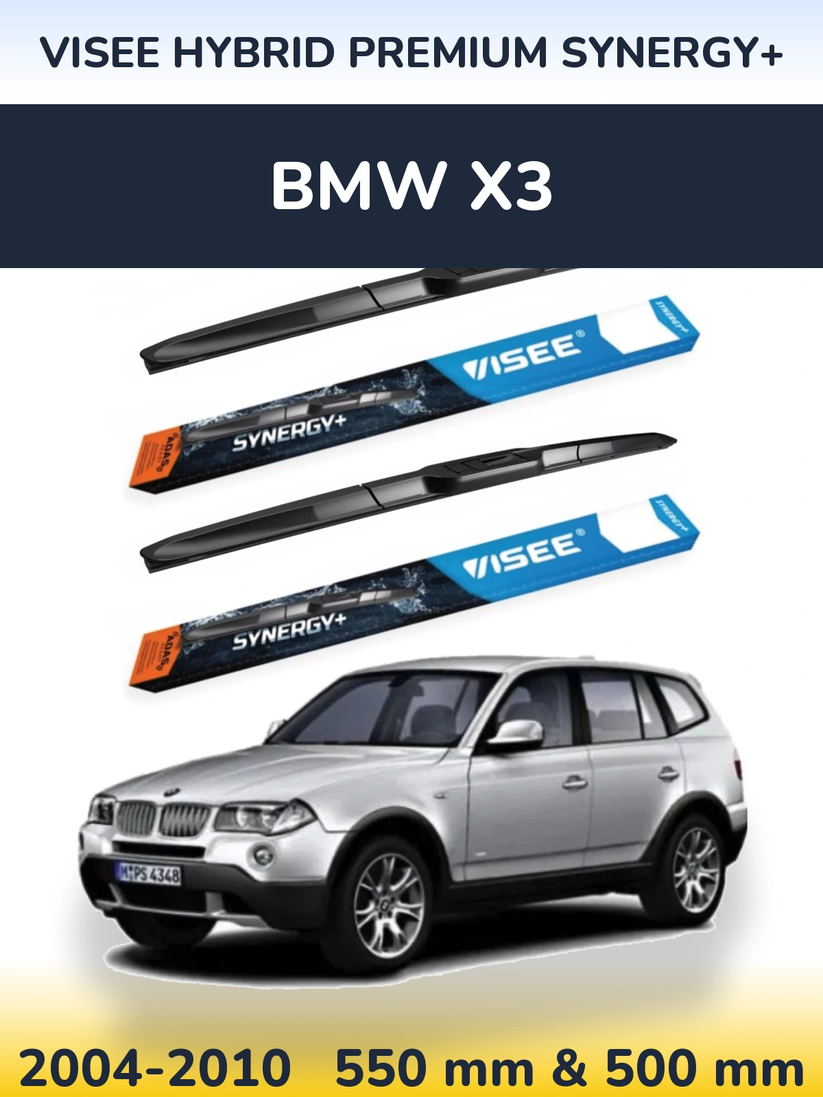 Ștergătoare VISEE HYBRID PREMIUM SYNERGY+ pentru BMW X3