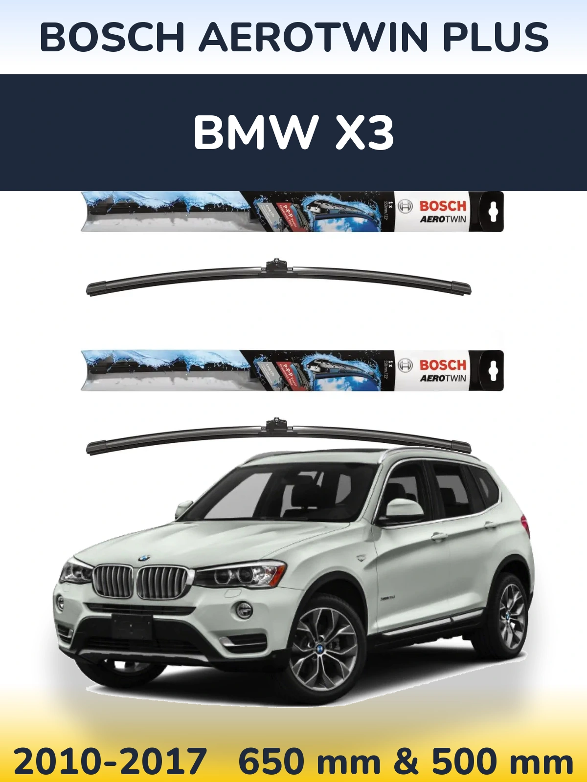 Ștergătoare BOSCH AeroTwin Plus pentru BMW X3