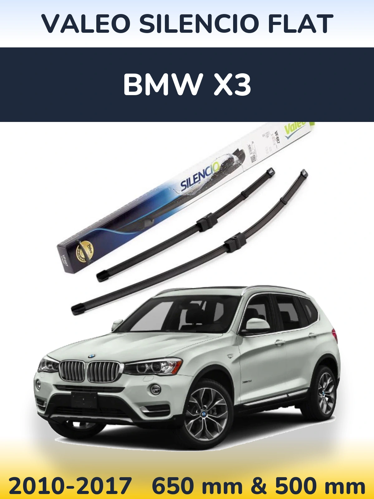 Ștergătoare Valeo Silencio Flat pentru BMW X3