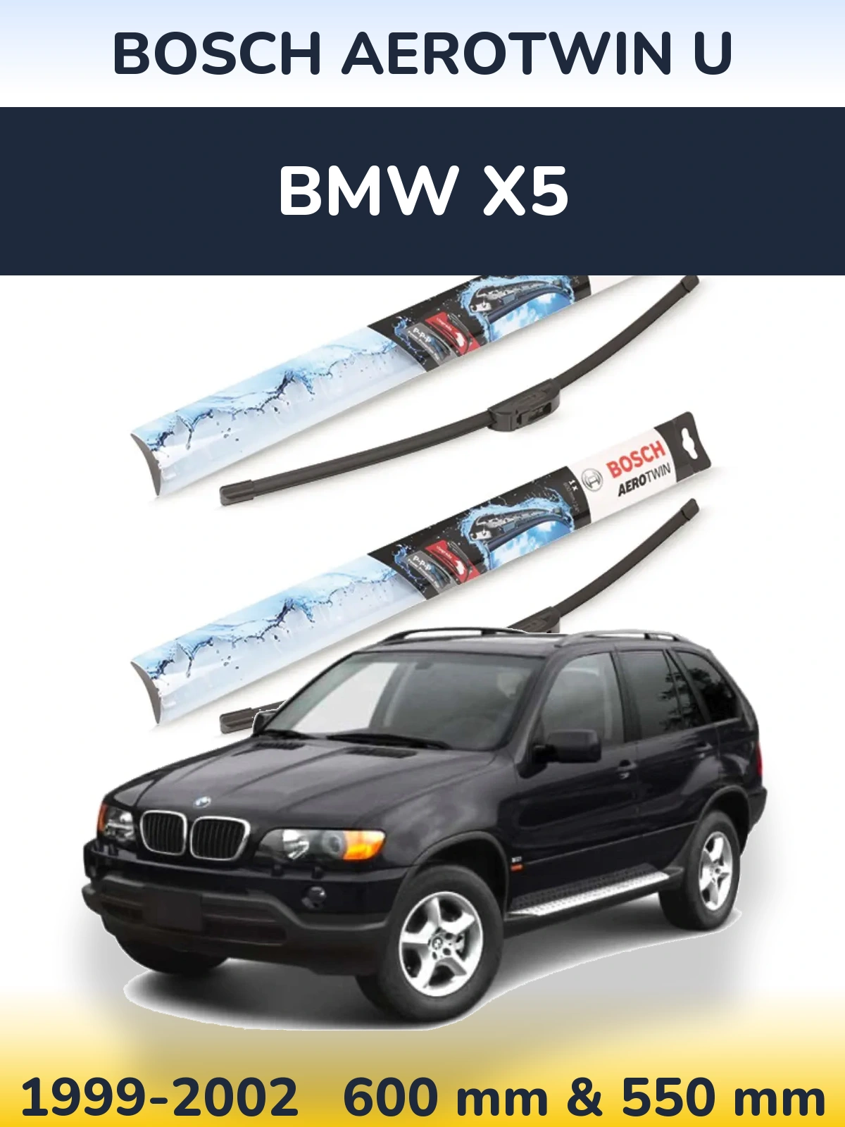 Ștergătoare BOSCH AeroTwin U pentru BMW X5