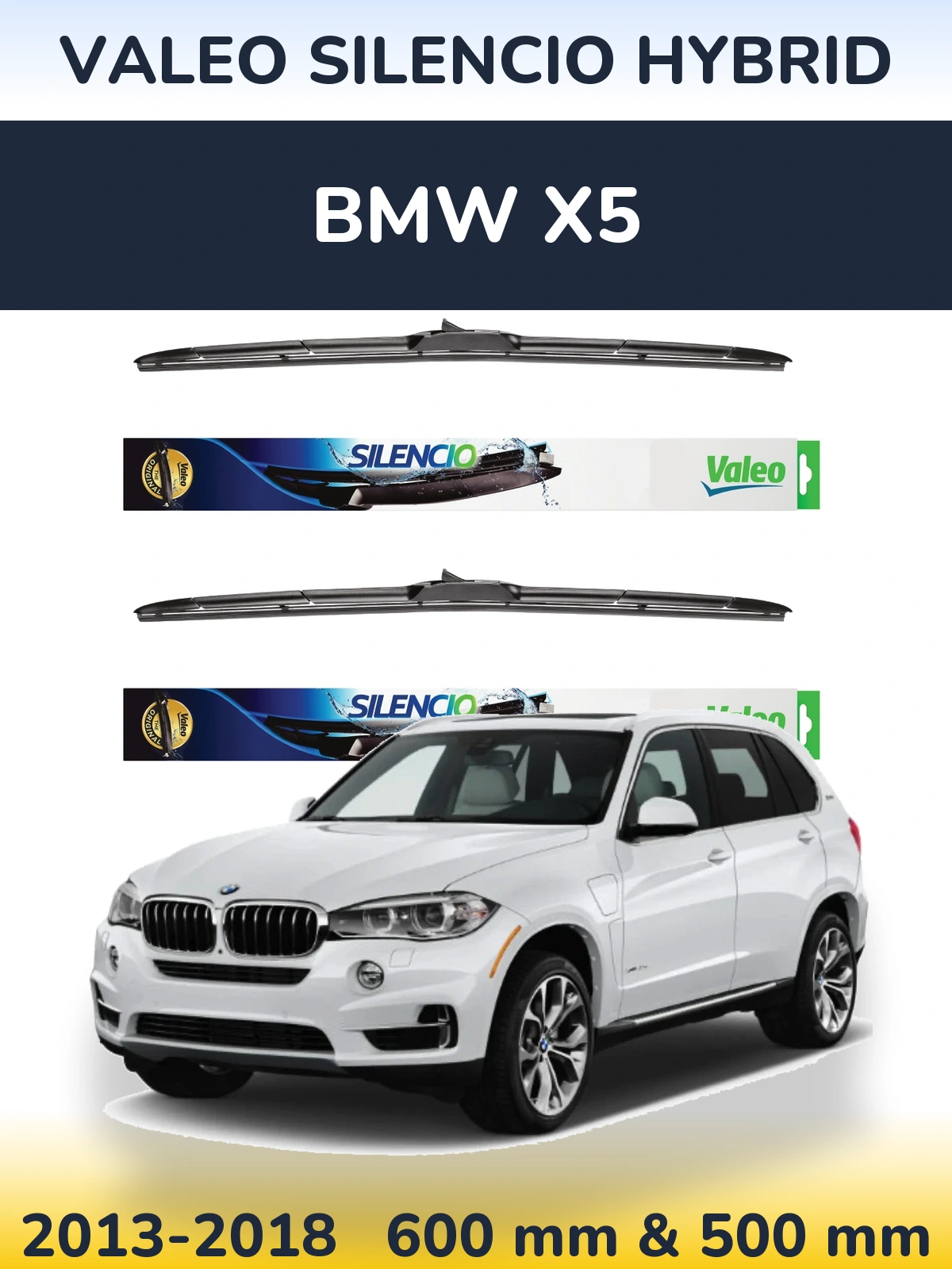 Ștergătoare Valeo Silencio Hybrid pentru BMW X5