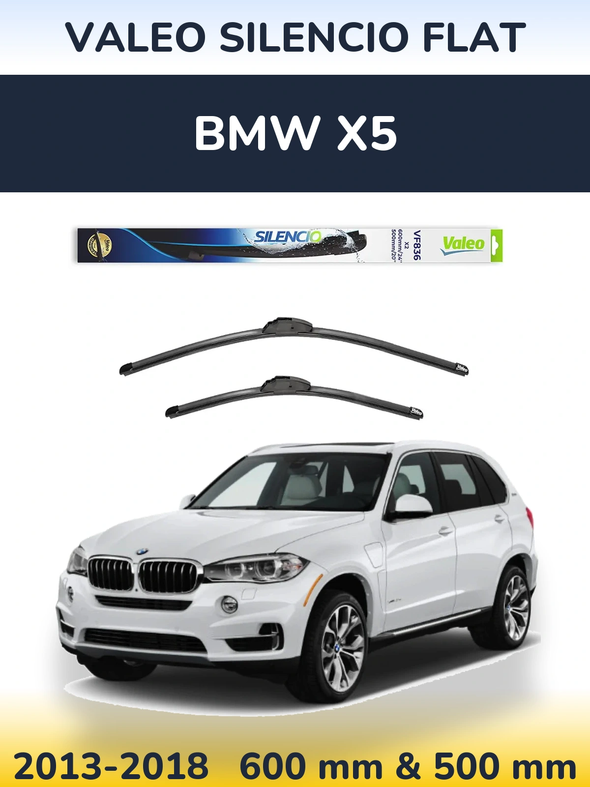 Ștergătoare Valeo Silencio Flat pentru BMW X5