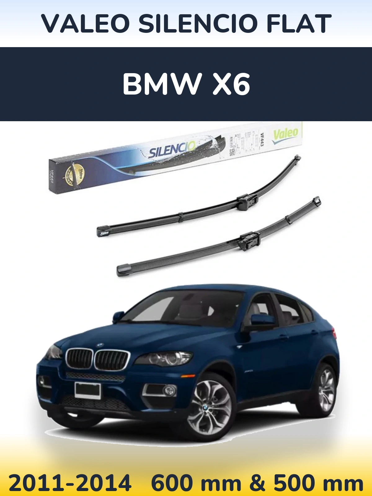 Ștergătoare Valeo Silencio Flat pentru BMW X6