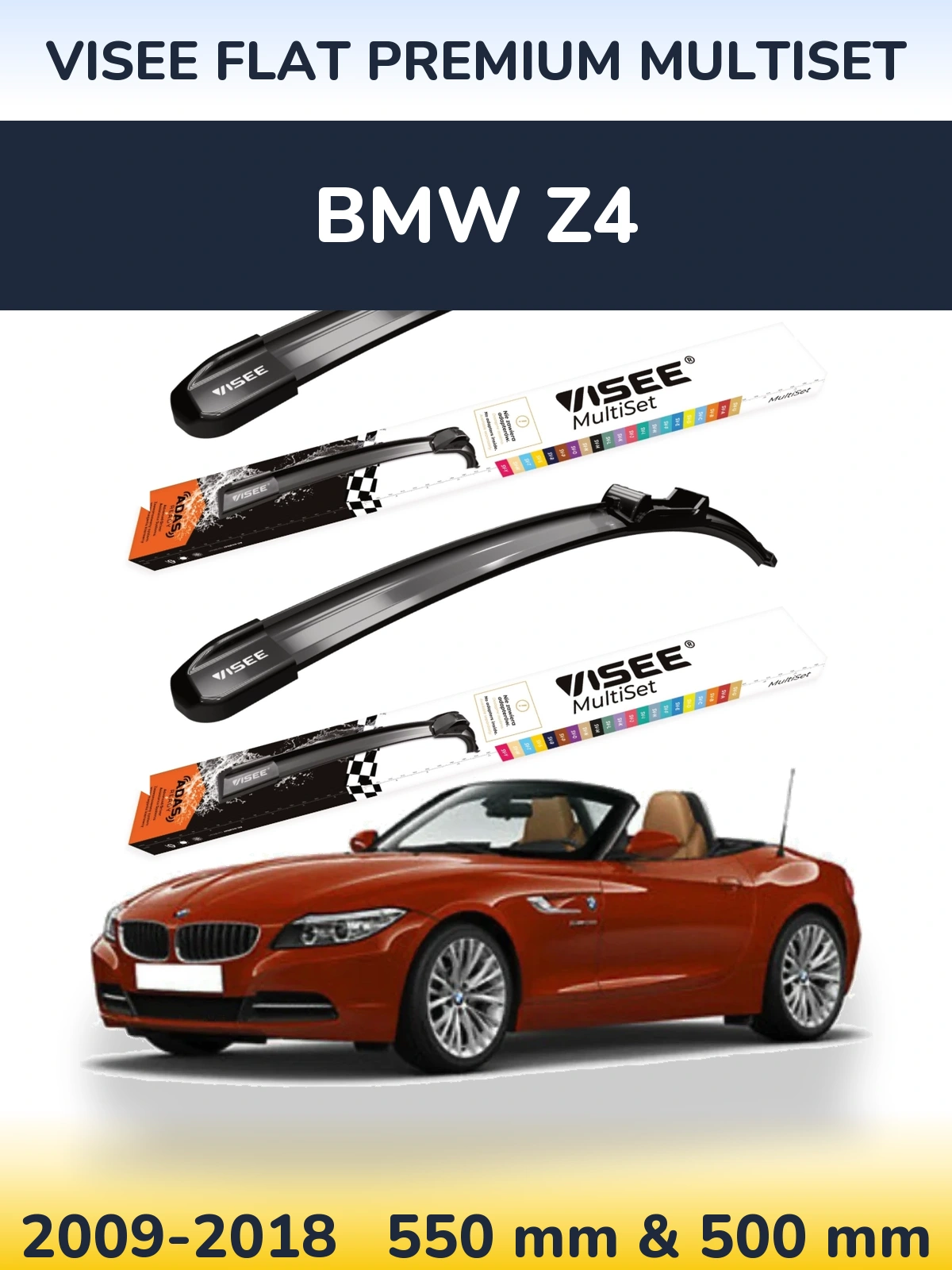 Ștergătoare VISEE FLAT PREMIUM MultiSet pentru BMW Z4