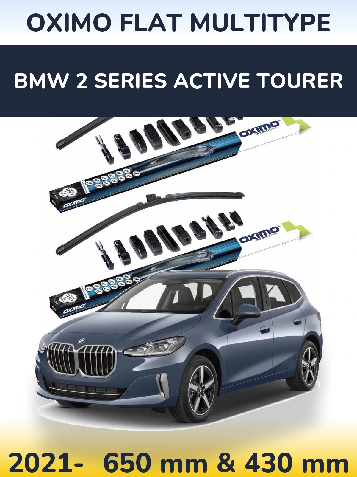 Ștergătoare Oximo Flat MultiTipe pentru BMW 2 Series Active Tourer