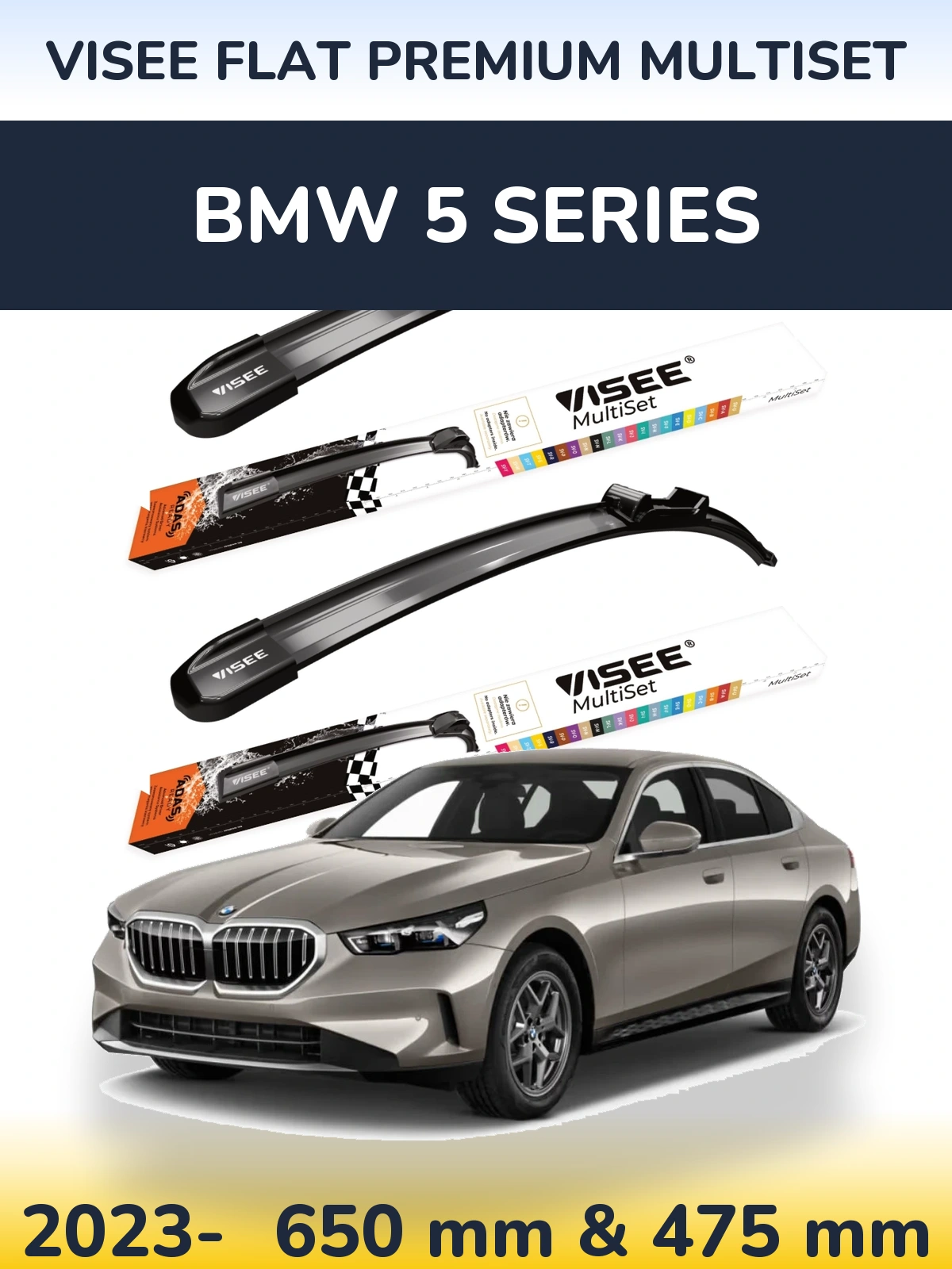 Ștergătoare VISEE FLAT PREMIUM MultiSet pentru BMW 5 Series