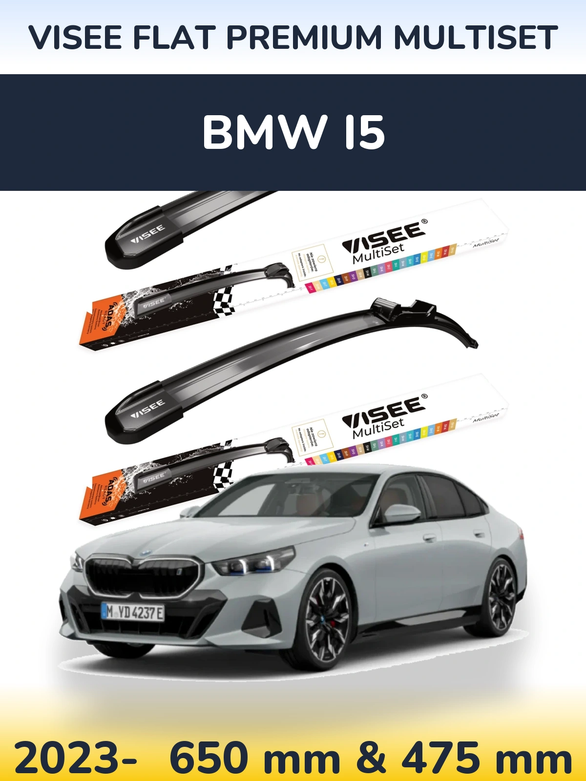 Ștergătoare VISEE FLAT PREMIUM MultiSet pentru BMW i5