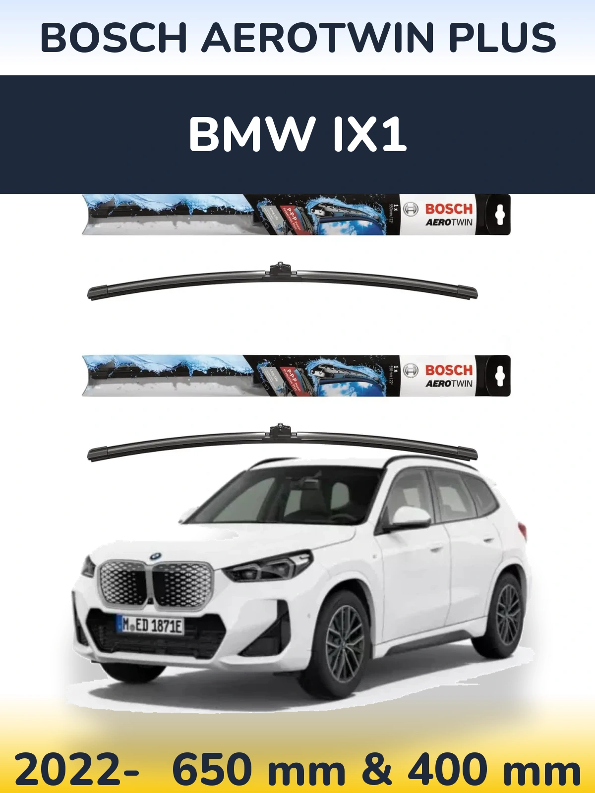 Ștergătoare BOSCH AeroTwin Plus pentru BMW iX1
