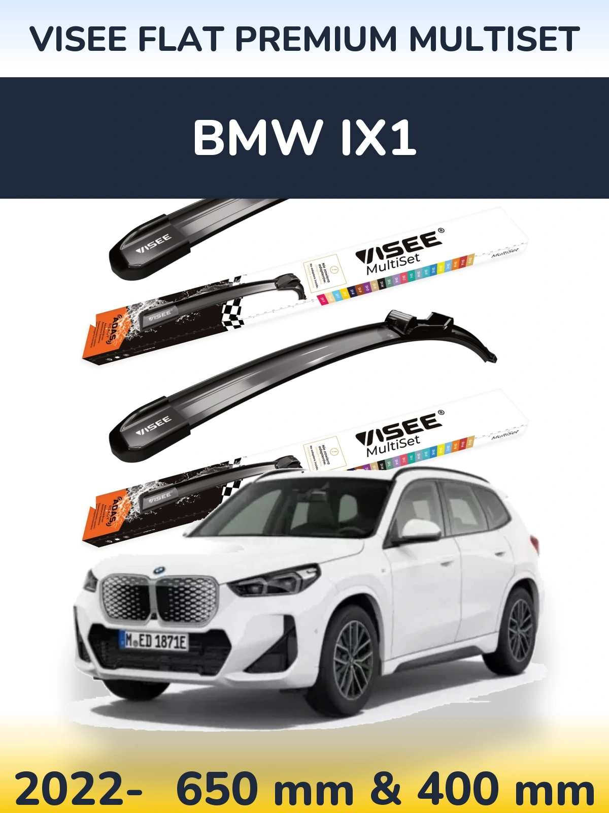 Ștergătoare VISEE FLAT PREMIUM MultiSet pentru BMW iX1