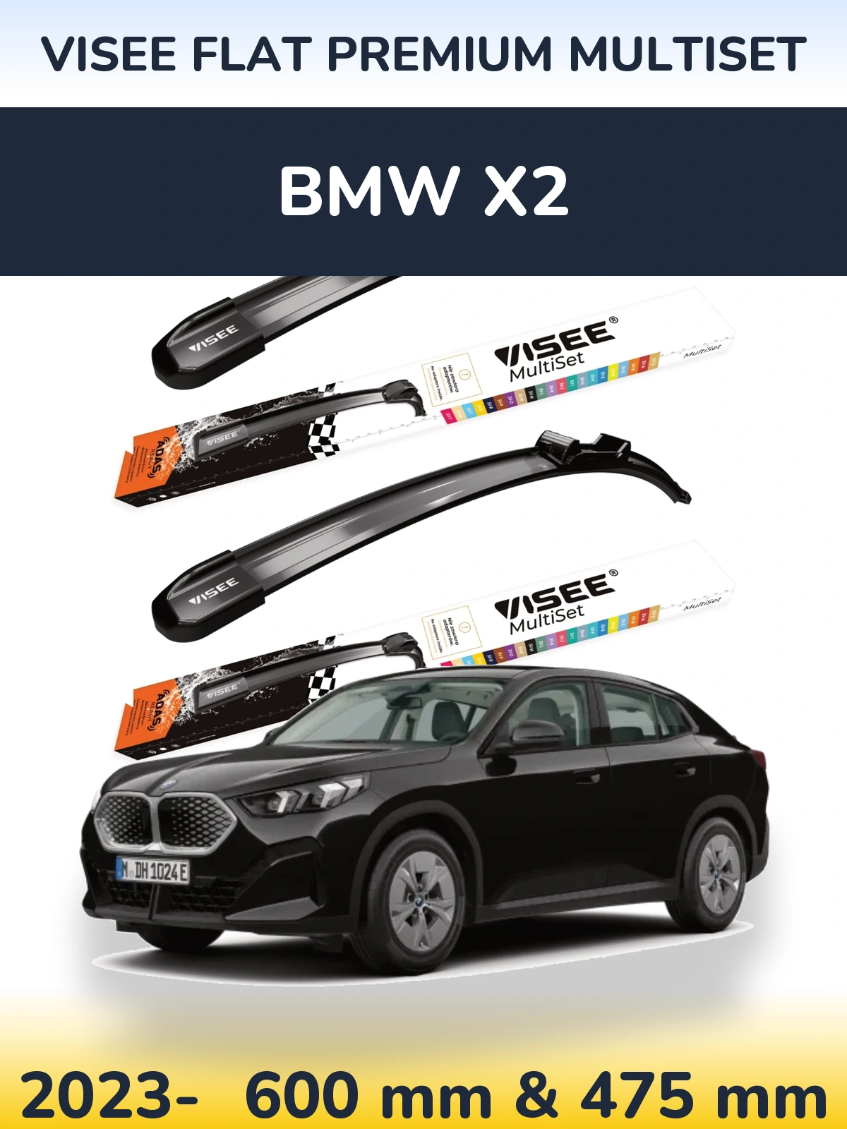 Ștergătoare VISEE FLAT PREMIUM MultiSet pentru BMW X2
