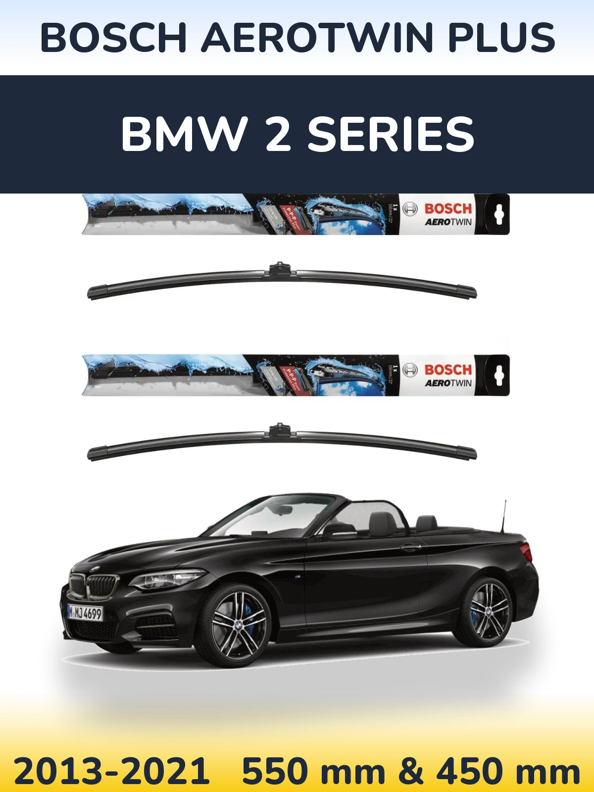 Ștergătoare BOSCH AeroTwin Plus pentru BMW 2 Series