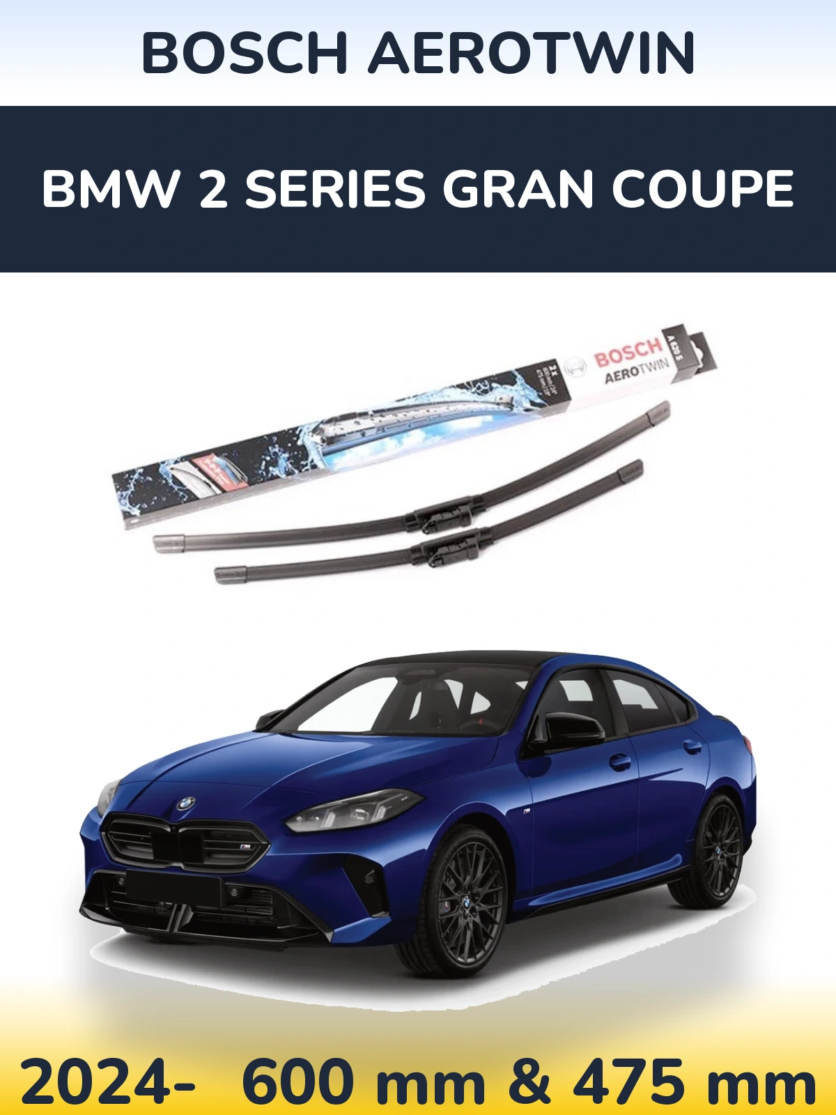 Ștergătoare BOSCH AeroTwin pentru BMW 2 Series Gran Coupe