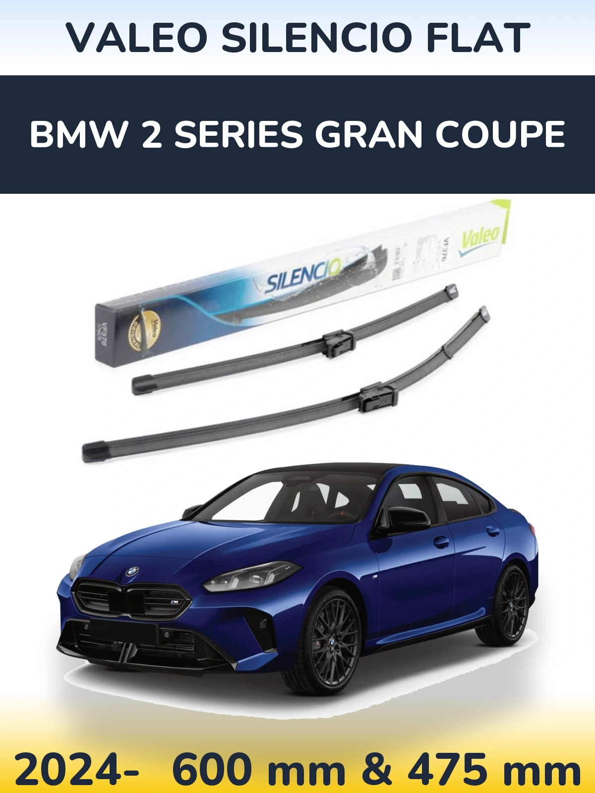 Ștergătoare Valeo Silencio Flat pentru BMW 2 Series Gran Coupe