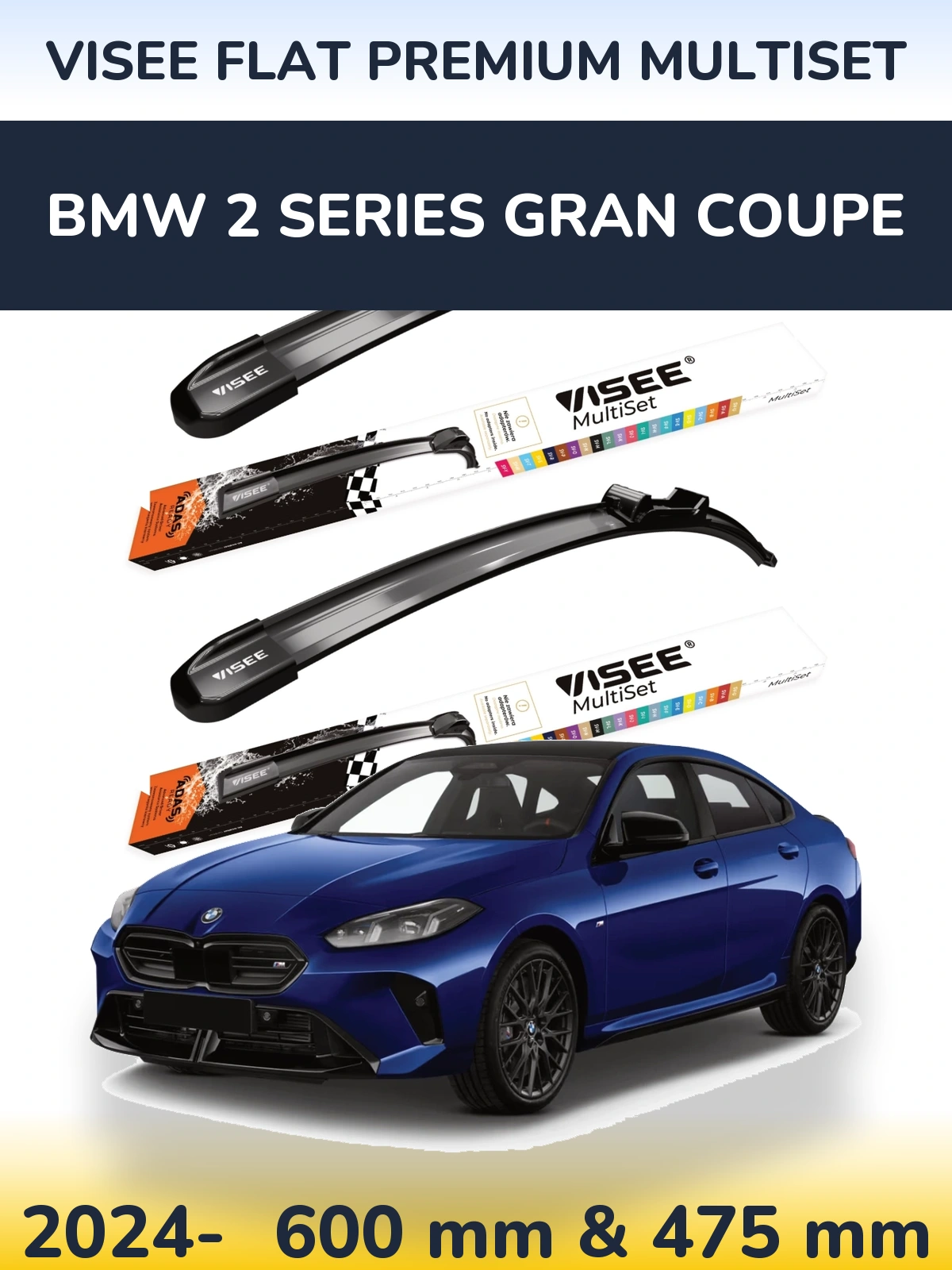 Ștergătoare VISEE FLAT PREMIUM MultiSet pentru BMW 2 Series Gran Coupe