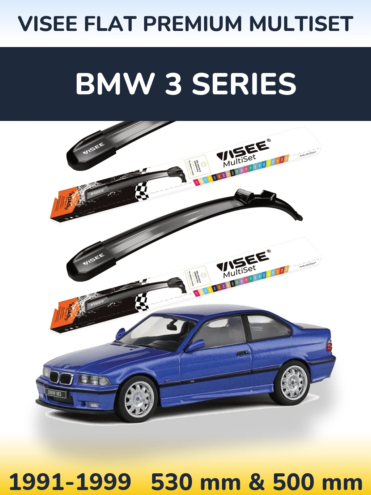 Ștergătoare VISEE FLAT PREMIUM MultiSet pentru BMW 3 Series