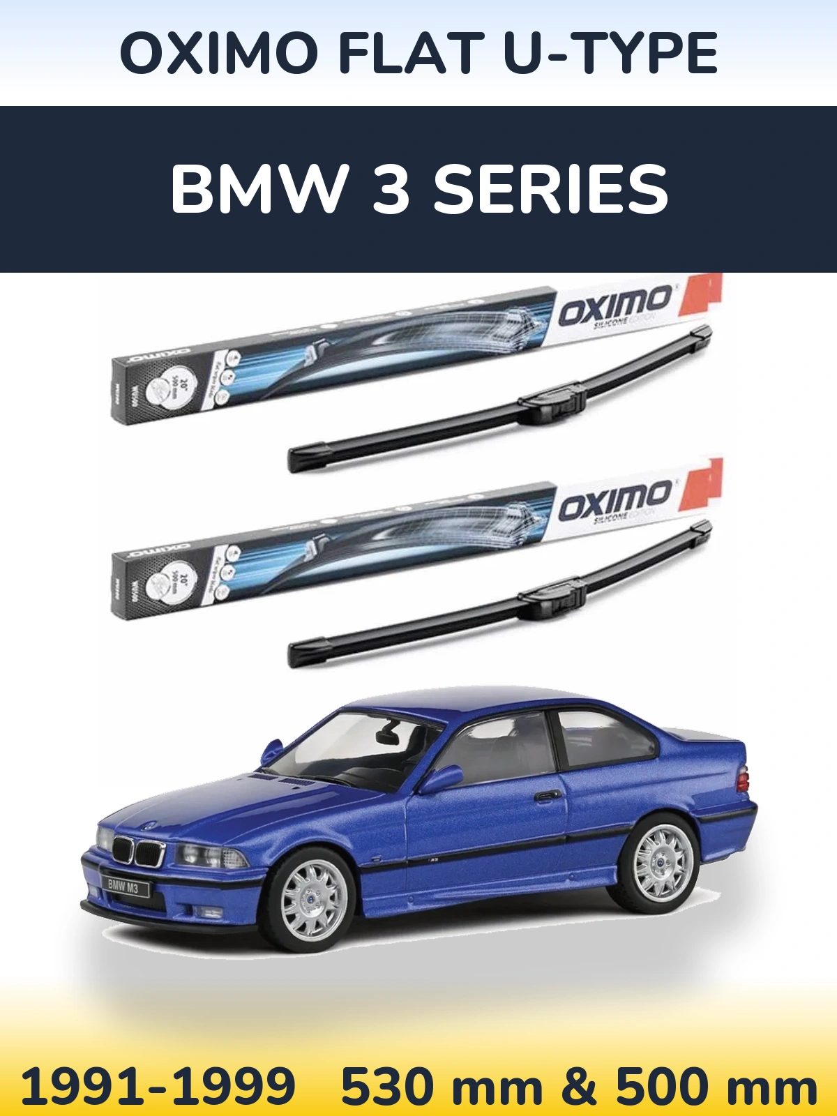 Ștergătoare Oximo Flat U-type pentru BMW 3 Series