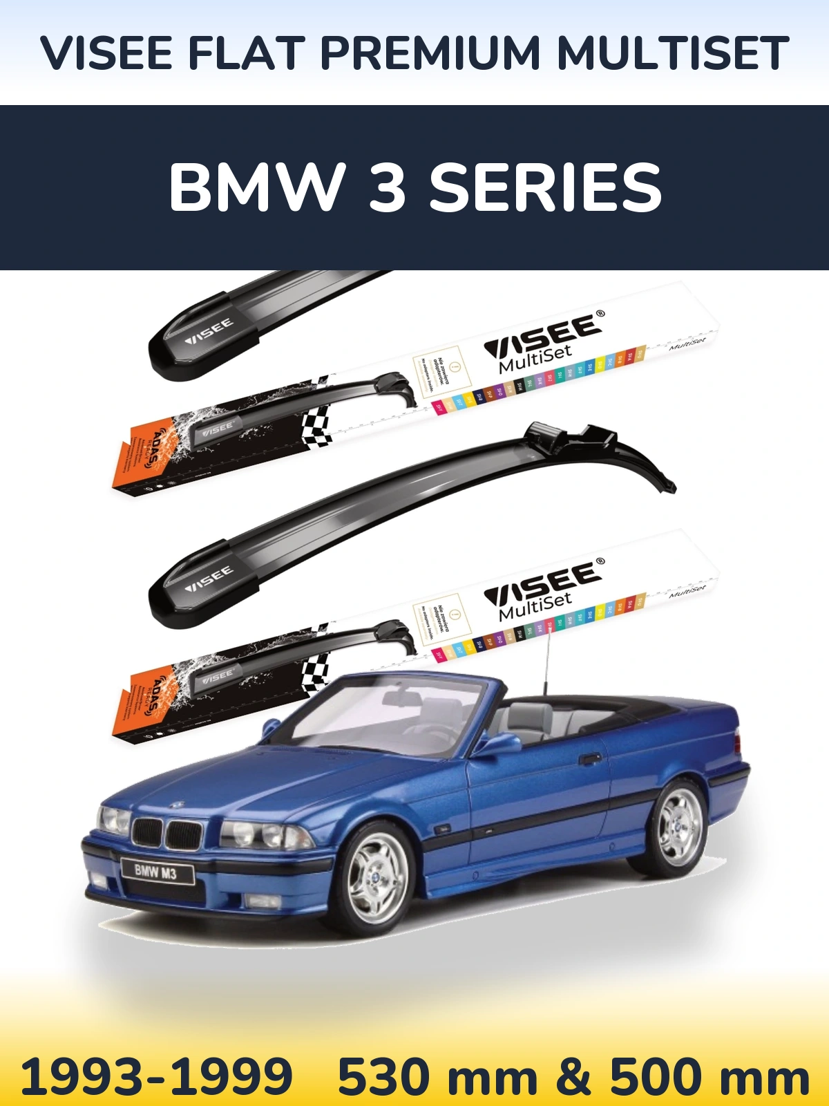 Ștergătoare VISEE FLAT PREMIUM MultiSet pentru BMW 3 Series