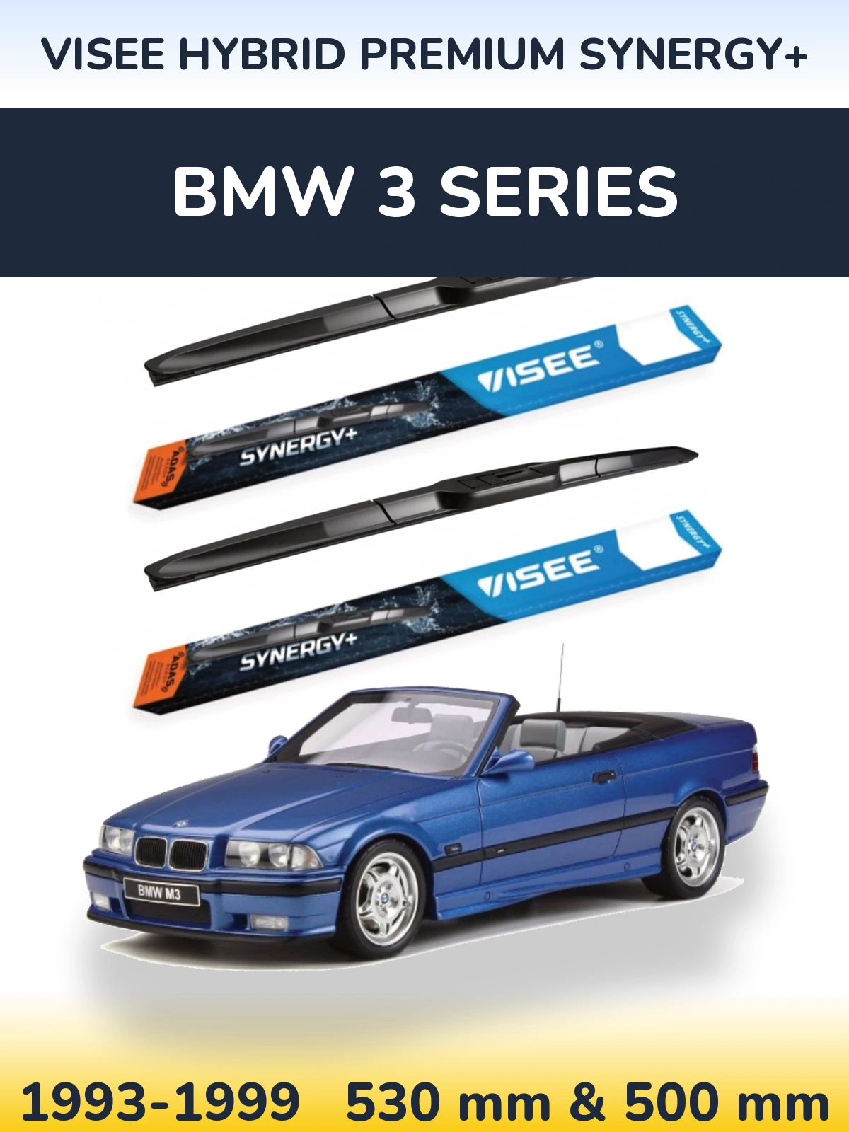 Ștergătoare VISEE HYBRID PREMIUM SYNERGY+ pentru BMW 3 Series