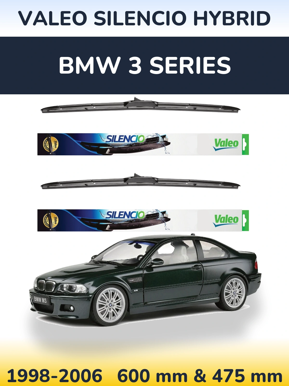Ștergătoare Valeo Silencio Hybrid pentru BMW 3 Series