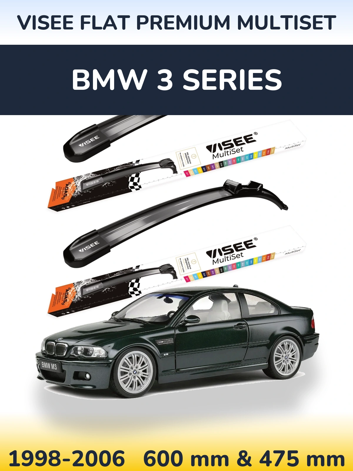 Ștergătoare VISEE FLAT PREMIUM MultiSet pentru BMW 3 Series