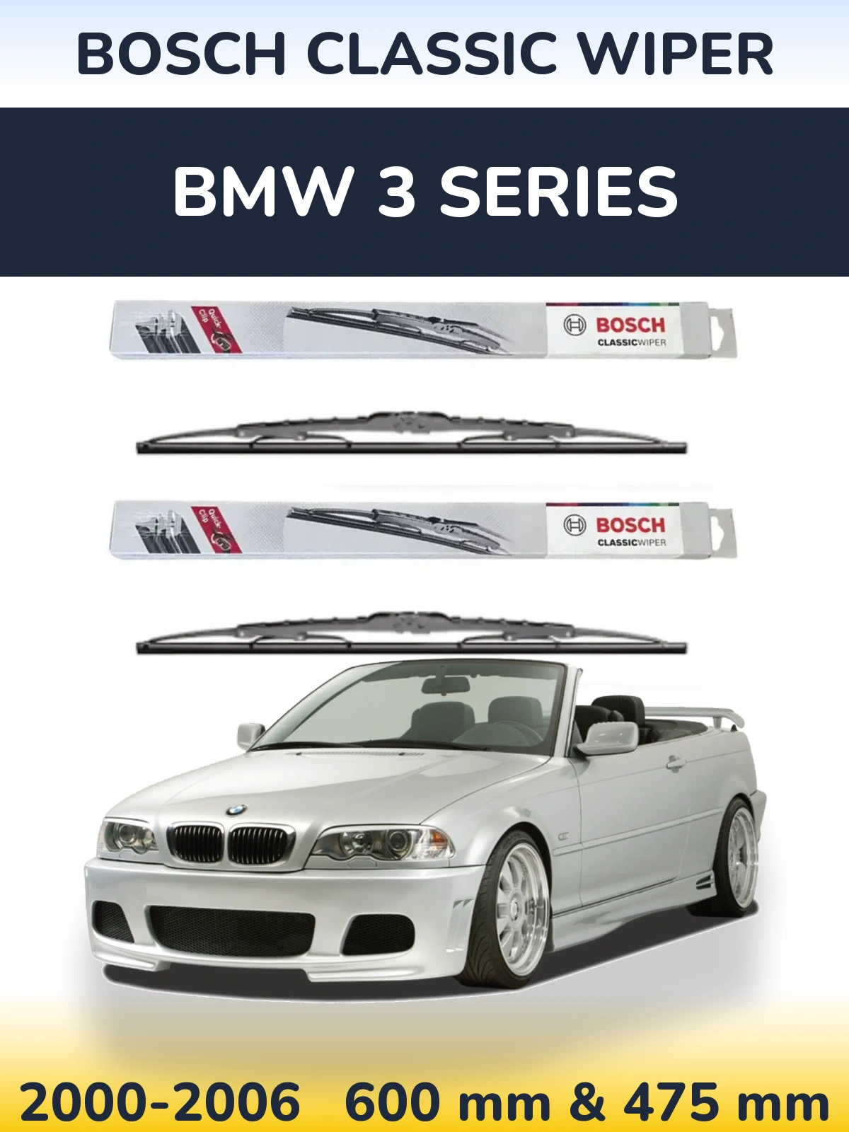 Ștergătoare BOSCH Classic Wiper pentru BMW 3 Series